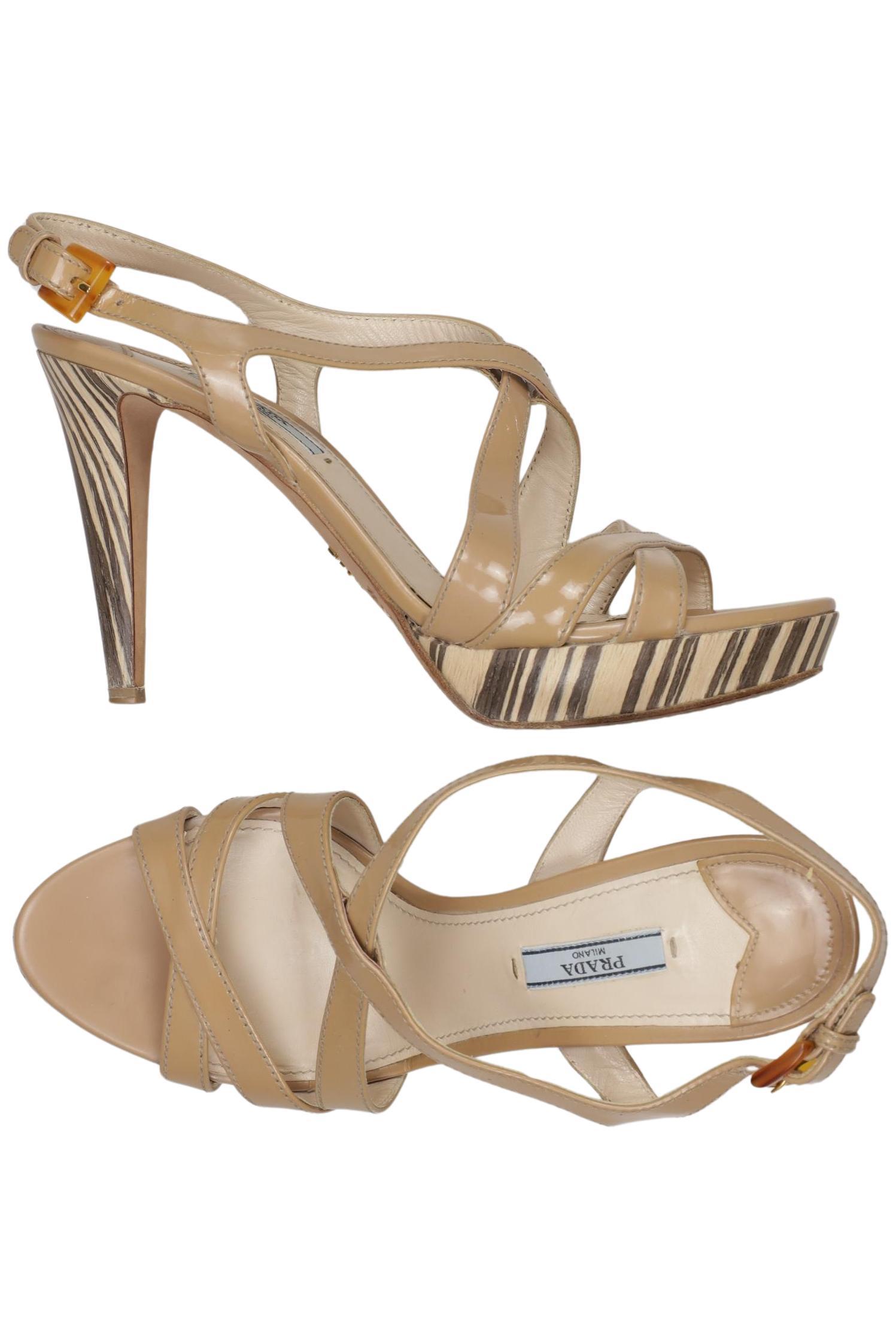 

Prada Damen Sandale, beige, Gr. 40.5