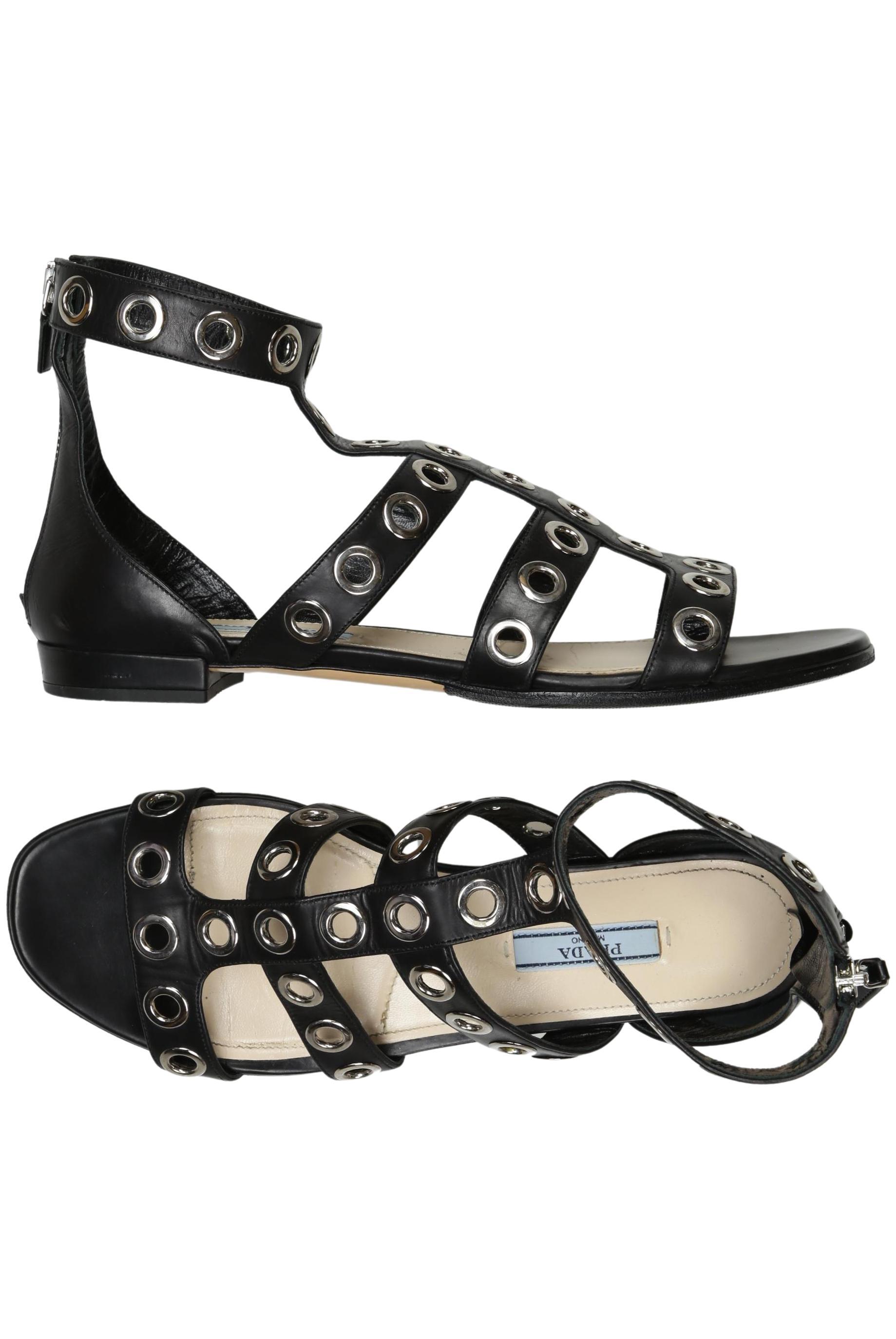 

Prada Damen Sandale, schwarz, Gr. 38