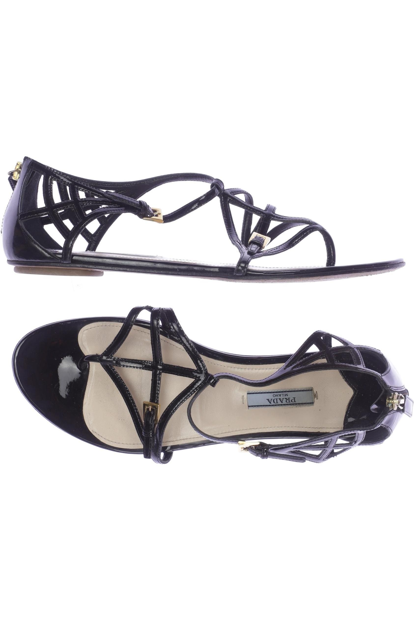 

Prada Damen Sandale, schwarz, Gr. 40