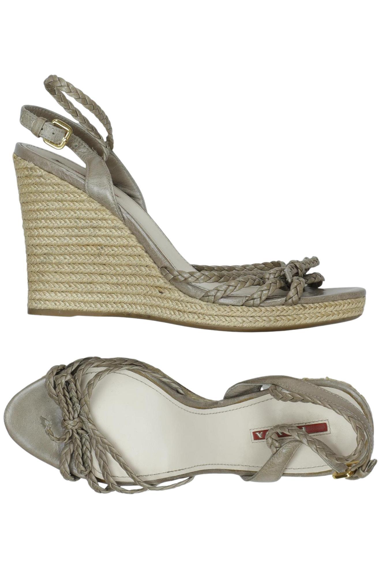 

Prada Damen Sandale, silber, Gr. 40.5