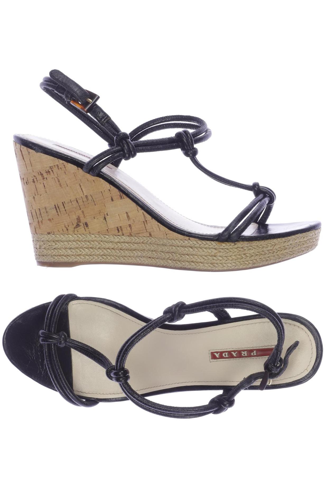 

Prada Damen Sandale, schwarz, Gr. 39
