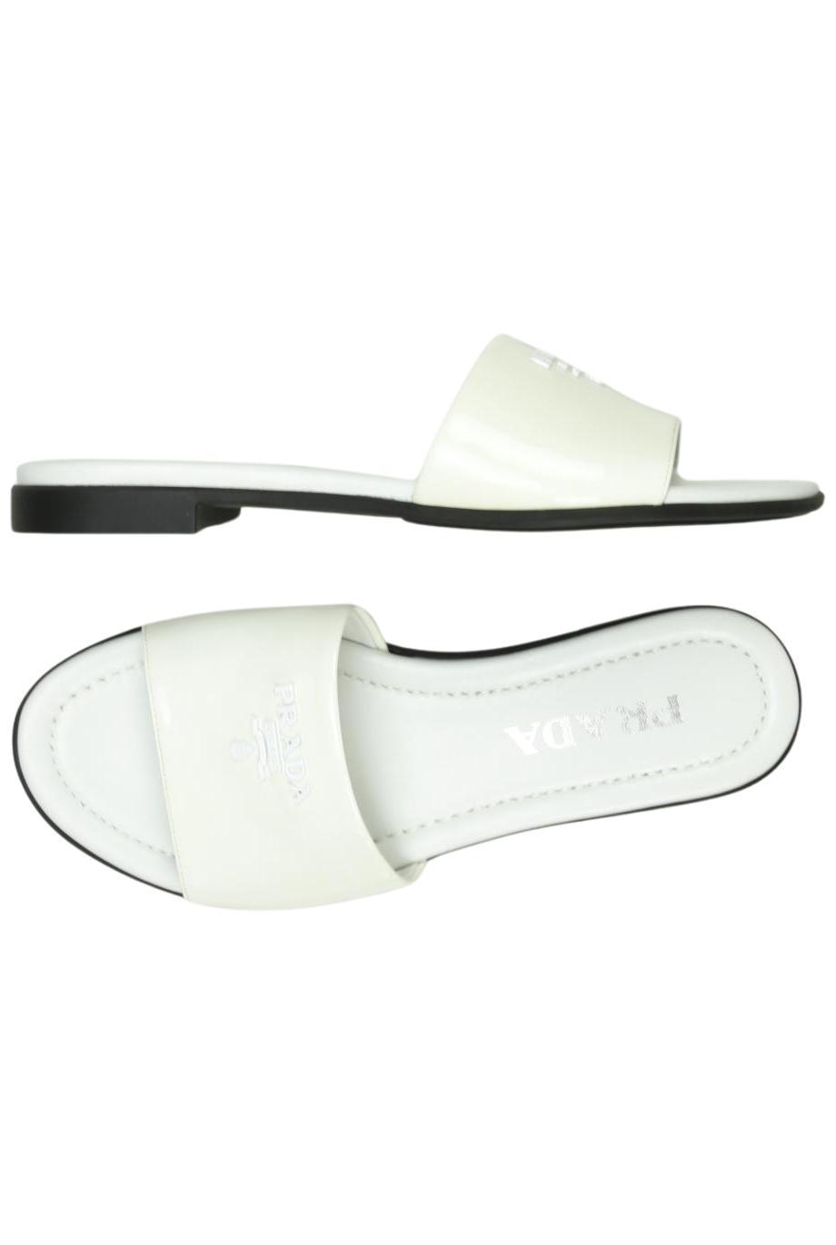 

Prada Damen Sandale, cremeweiß, Gr. 36