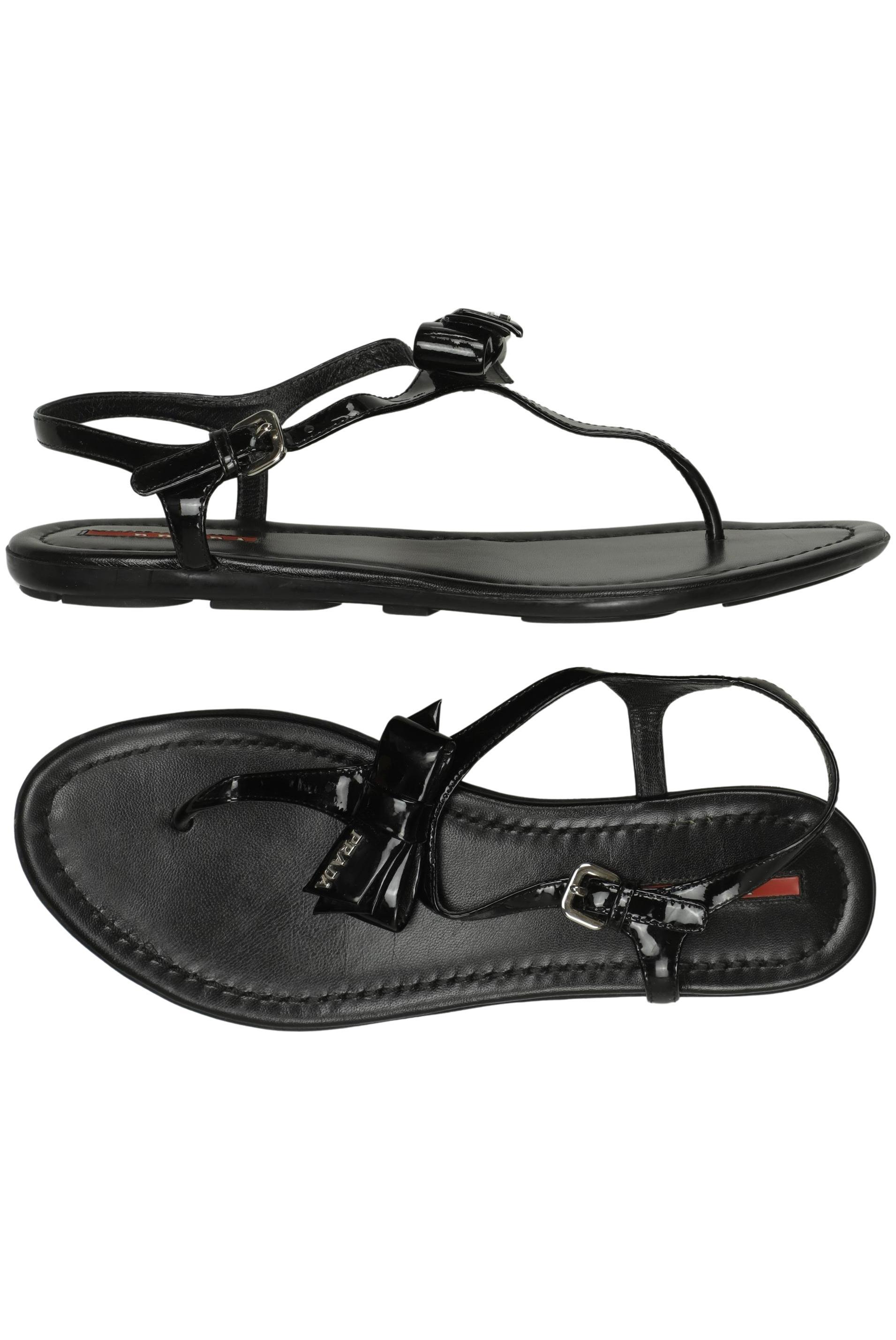 

Prada Damen Sandale, schwarz, Gr. 38