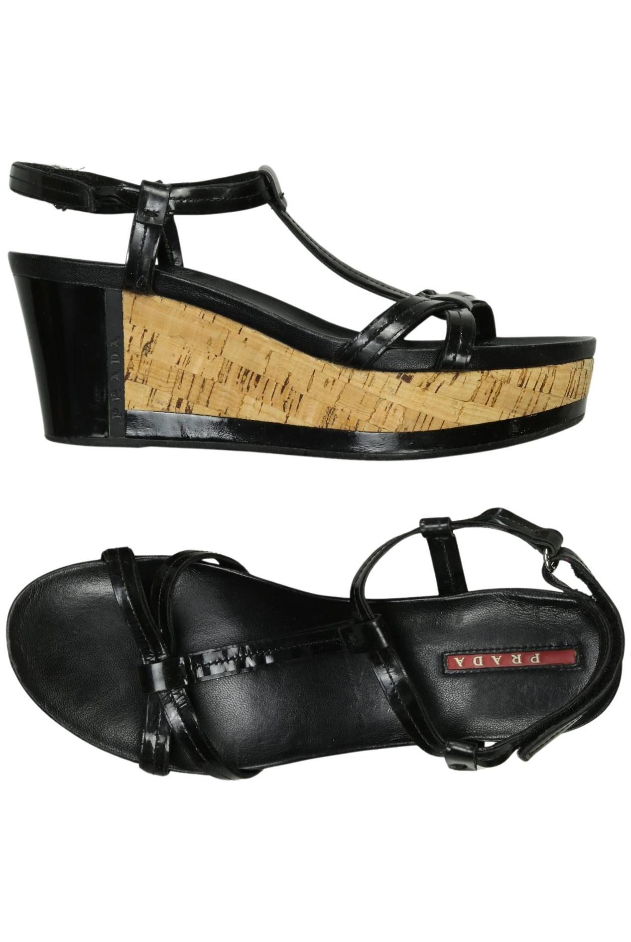 

Prada Damen Sandale, schwarz, Gr. 39