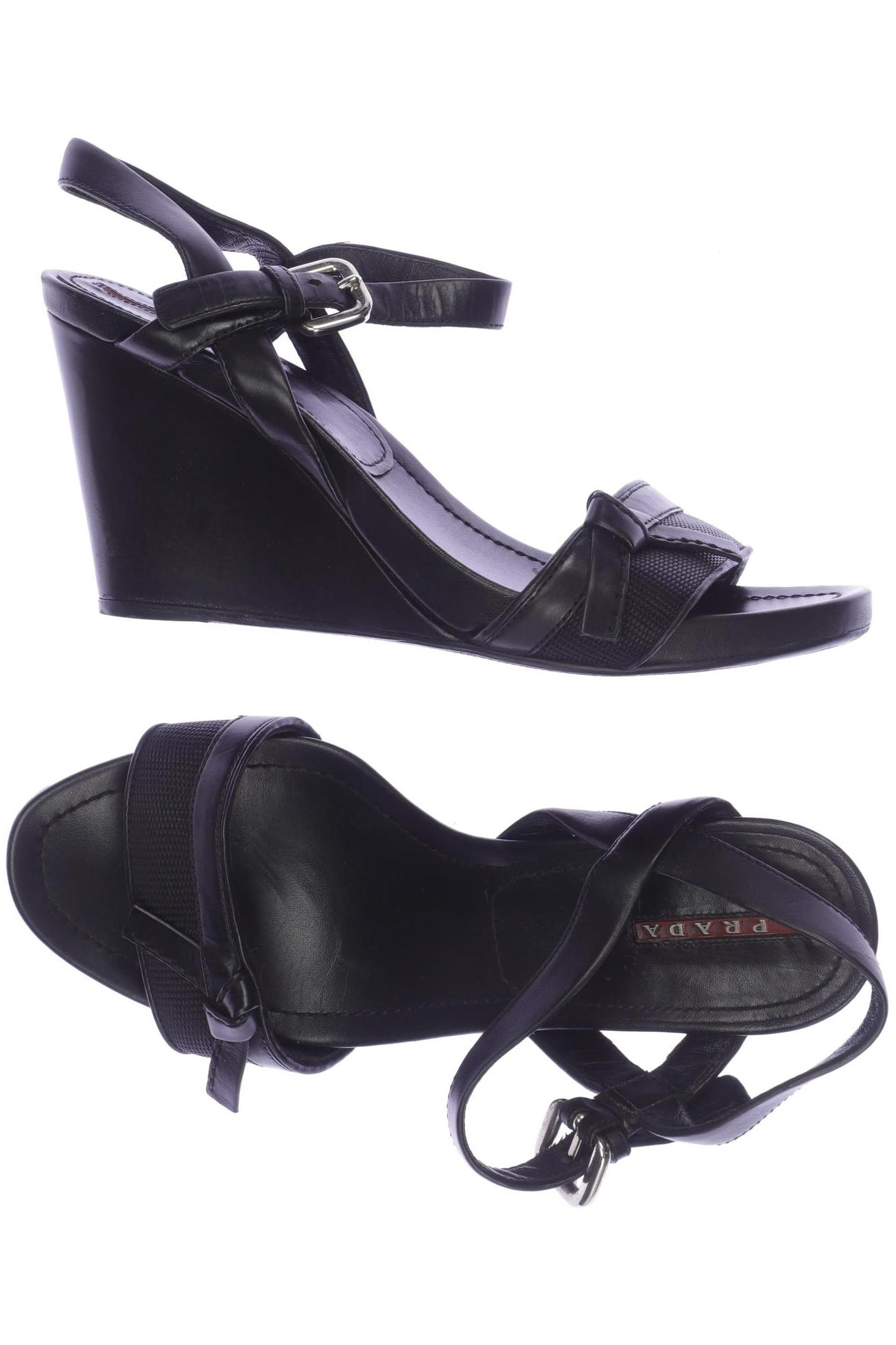 

Prada Damen Sandale, schwarz, Gr. 39