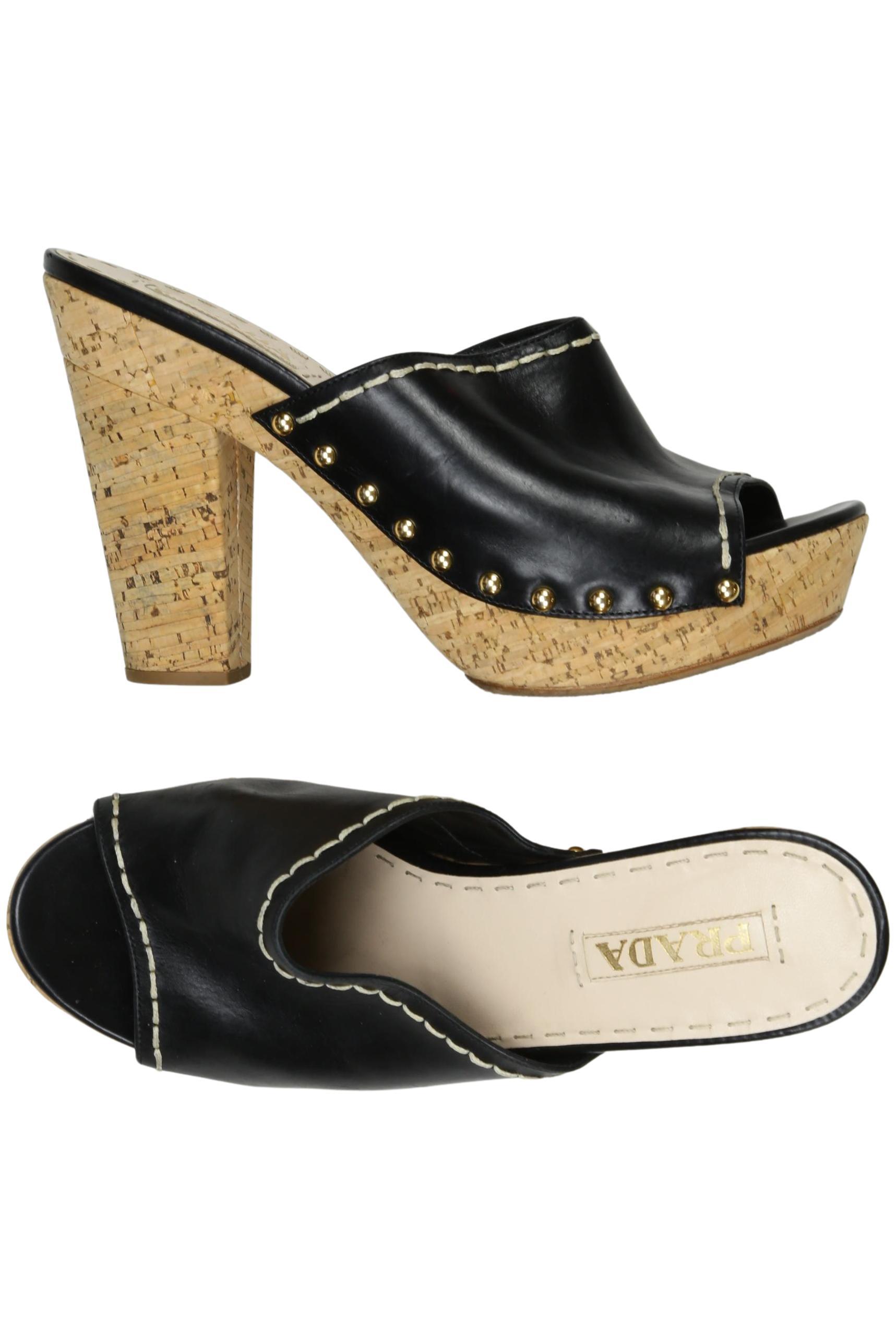 

Prada Damen Sandale, schwarz, Gr. 40