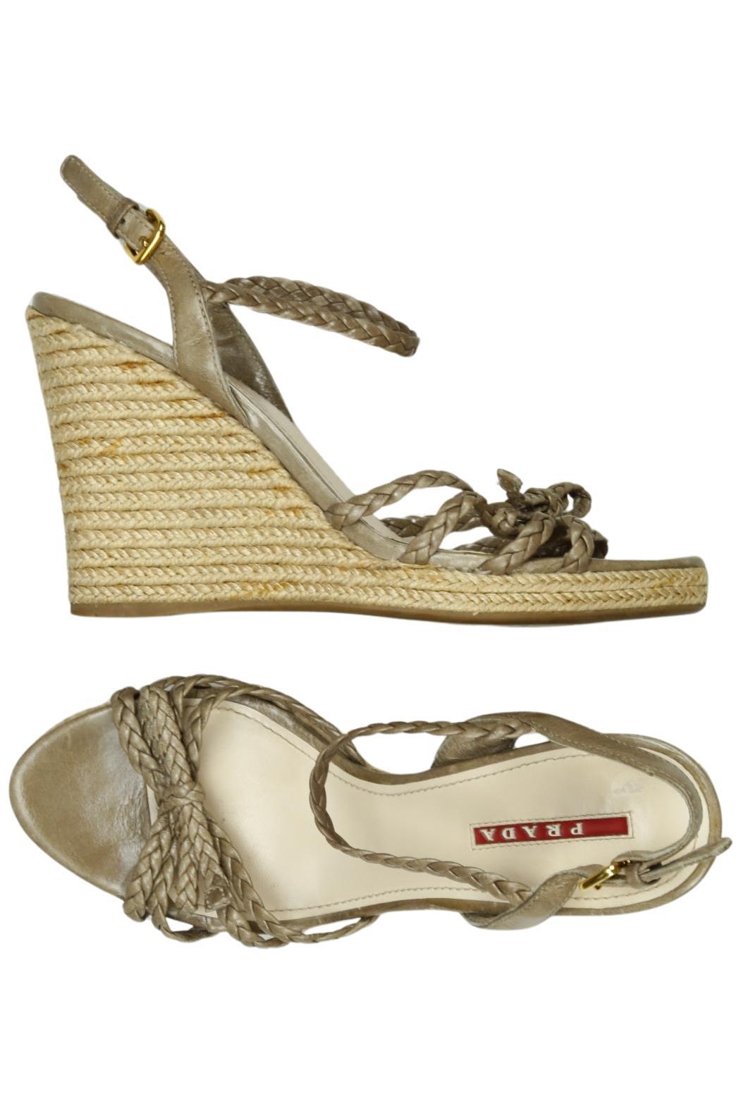 

Prada Damen Sandale, beige, Gr. 37