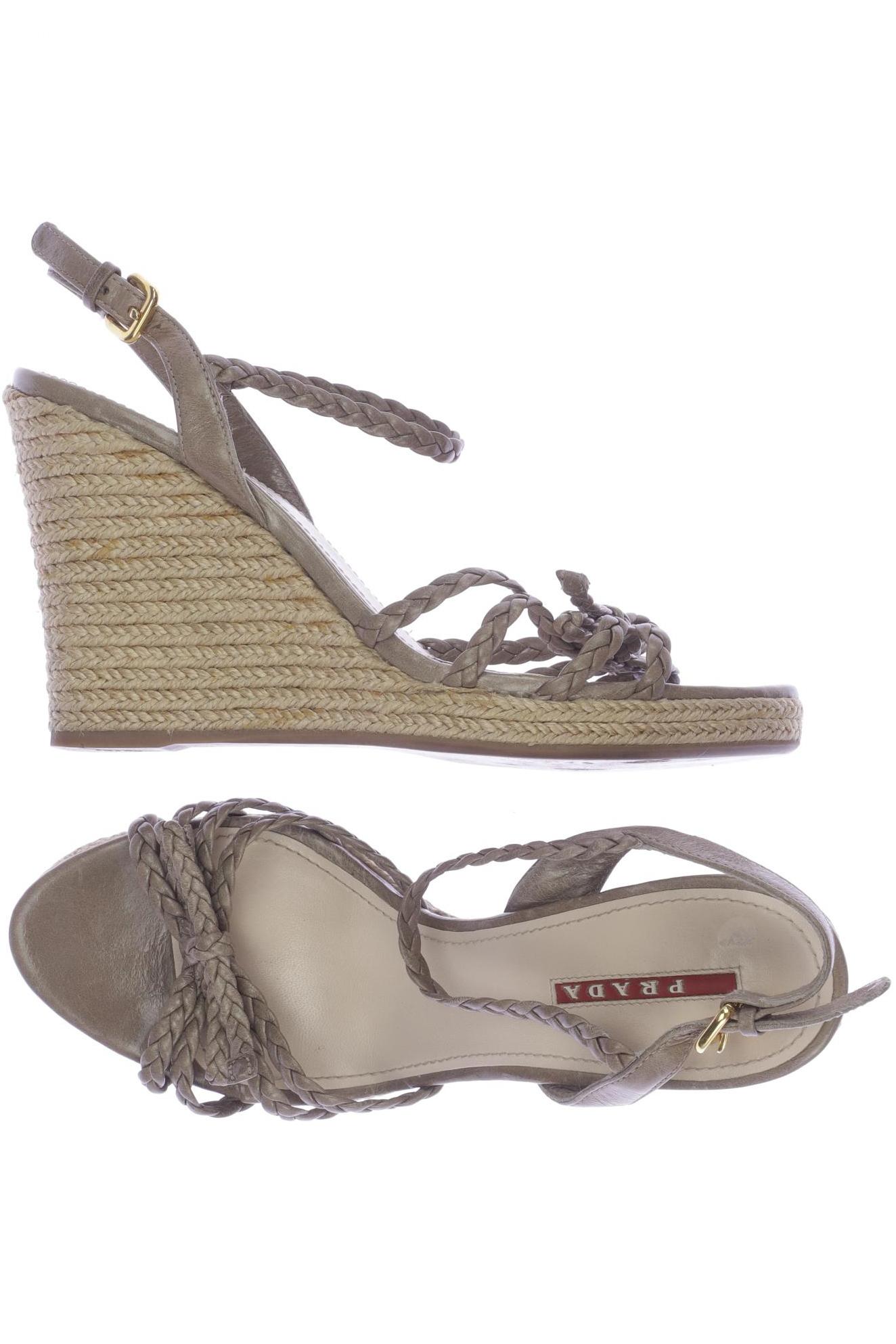 

Prada Damen Sandale, beige, Gr. 37