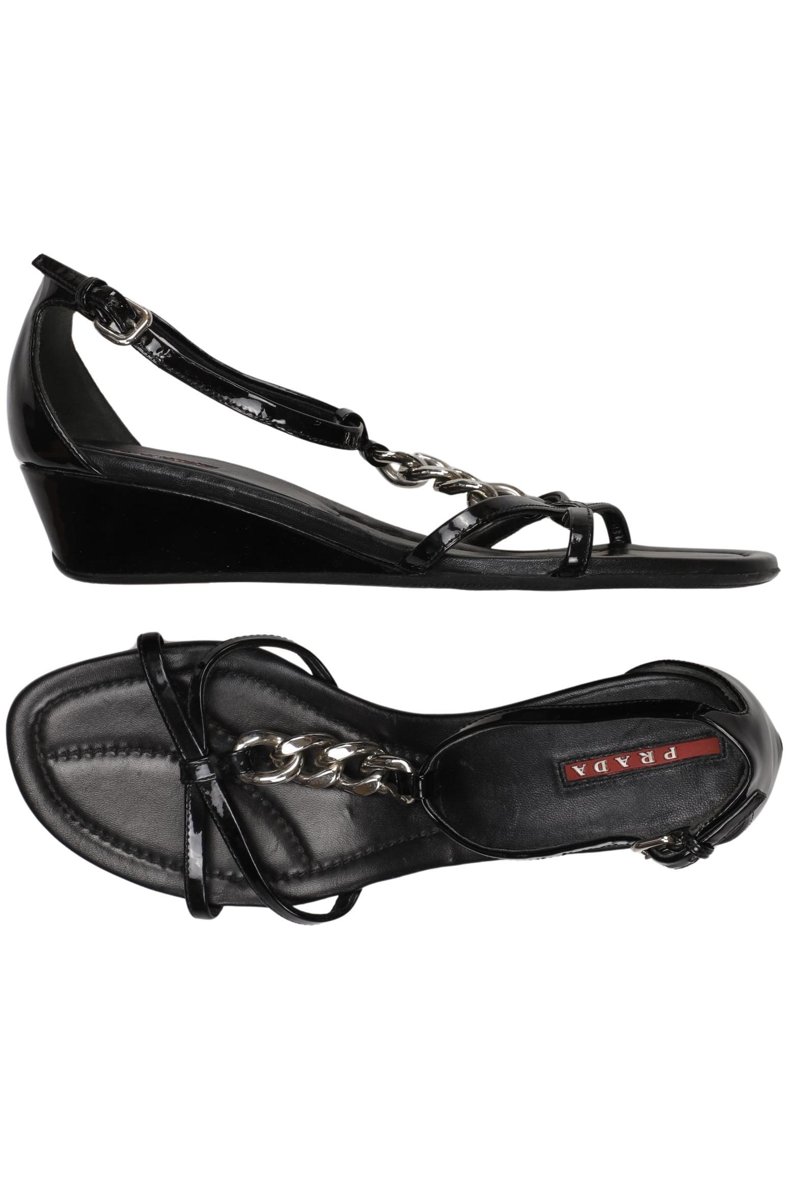 

Prada Damen Sandale, schwarz, Gr. 38