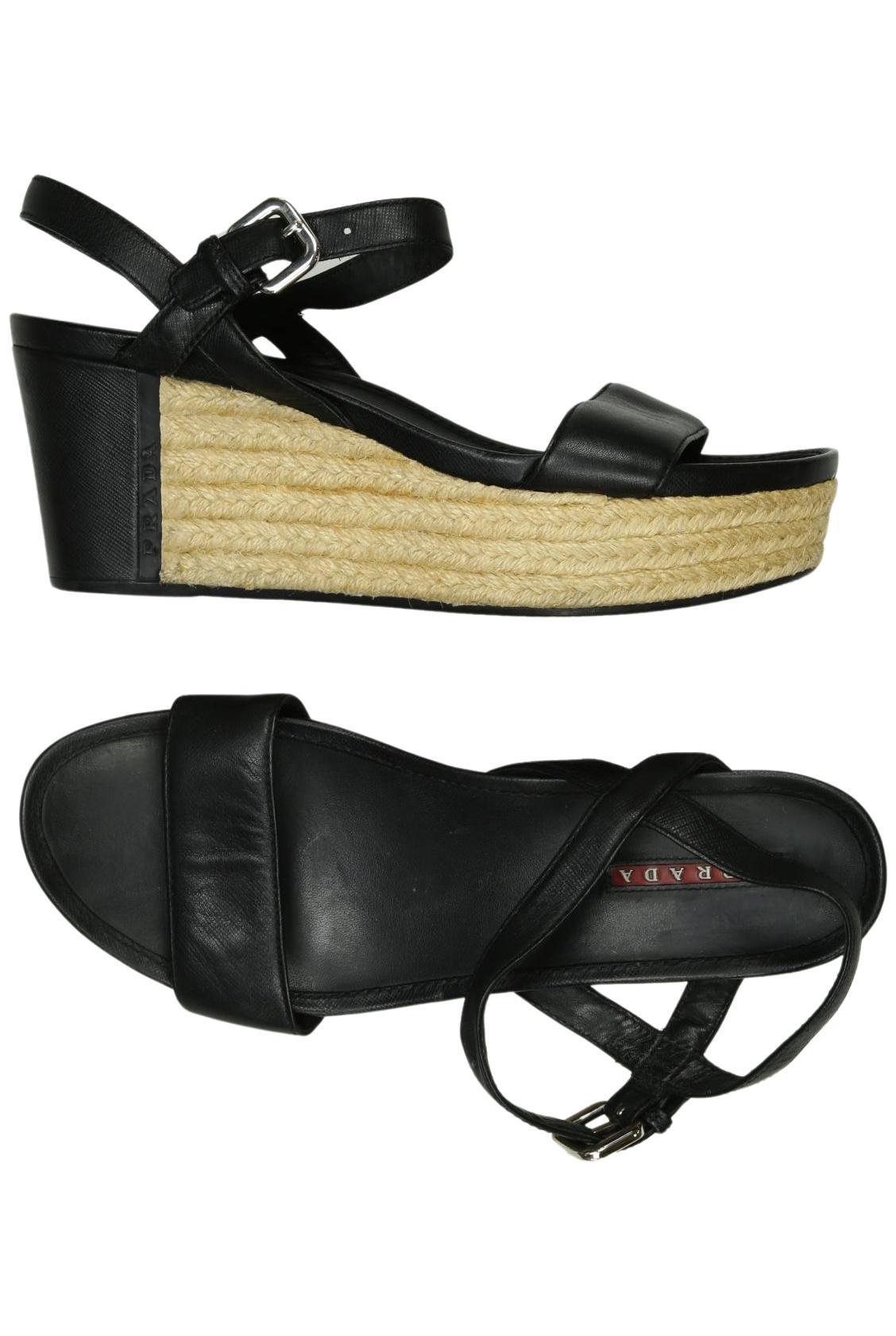 

Prada Damen Sandale, schwarz, Gr. 40