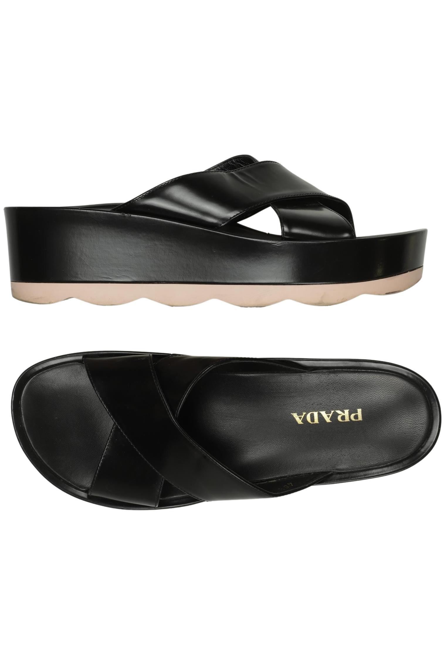 

Prada Damen Sandale, schwarz, Gr. 40.5