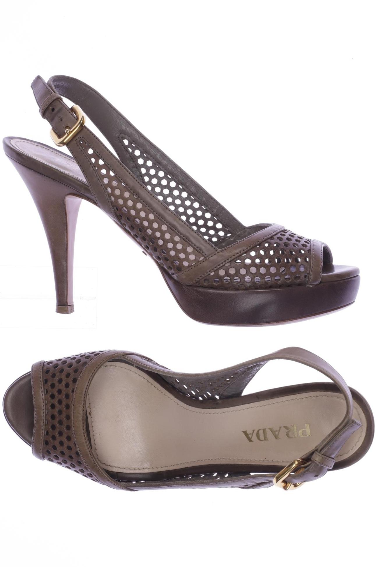 

Prada Damen Sandale, braun, Gr. 37