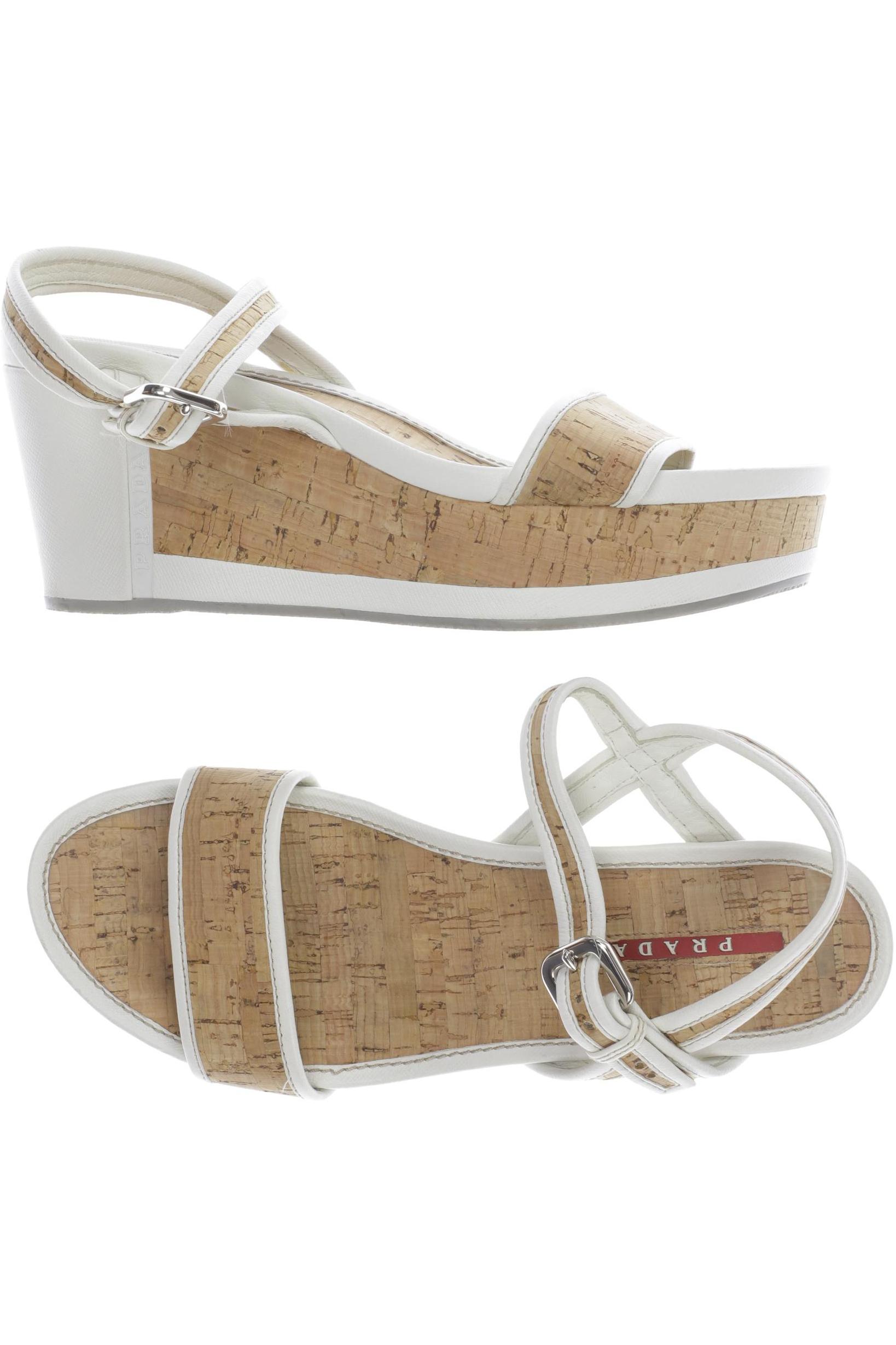 

Prada Damen Sandale, beige, Gr. 38