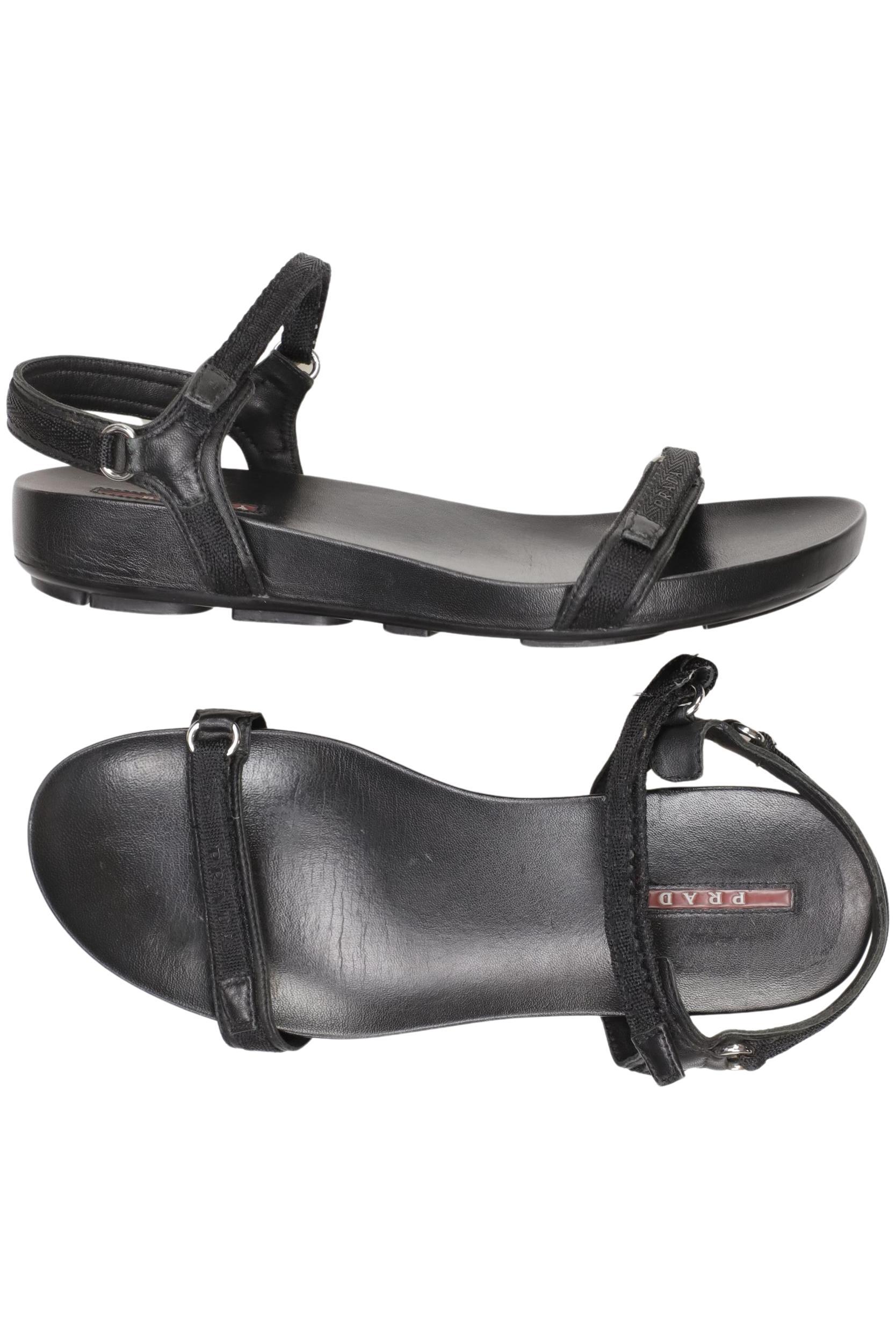 

Prada Damen Sandale, schwarz, Gr. 40
