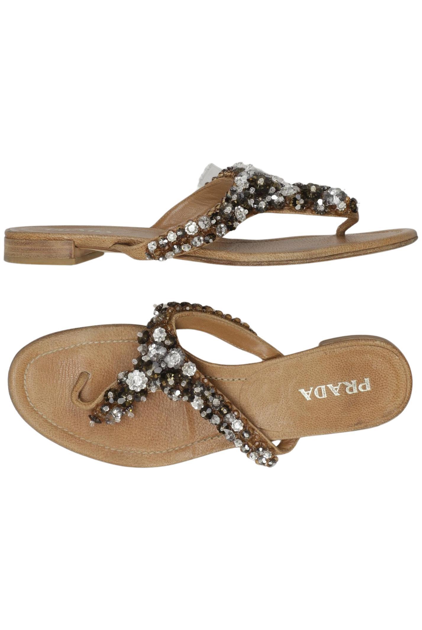 

Prada Damen Sandale, braun, Gr. 38.5