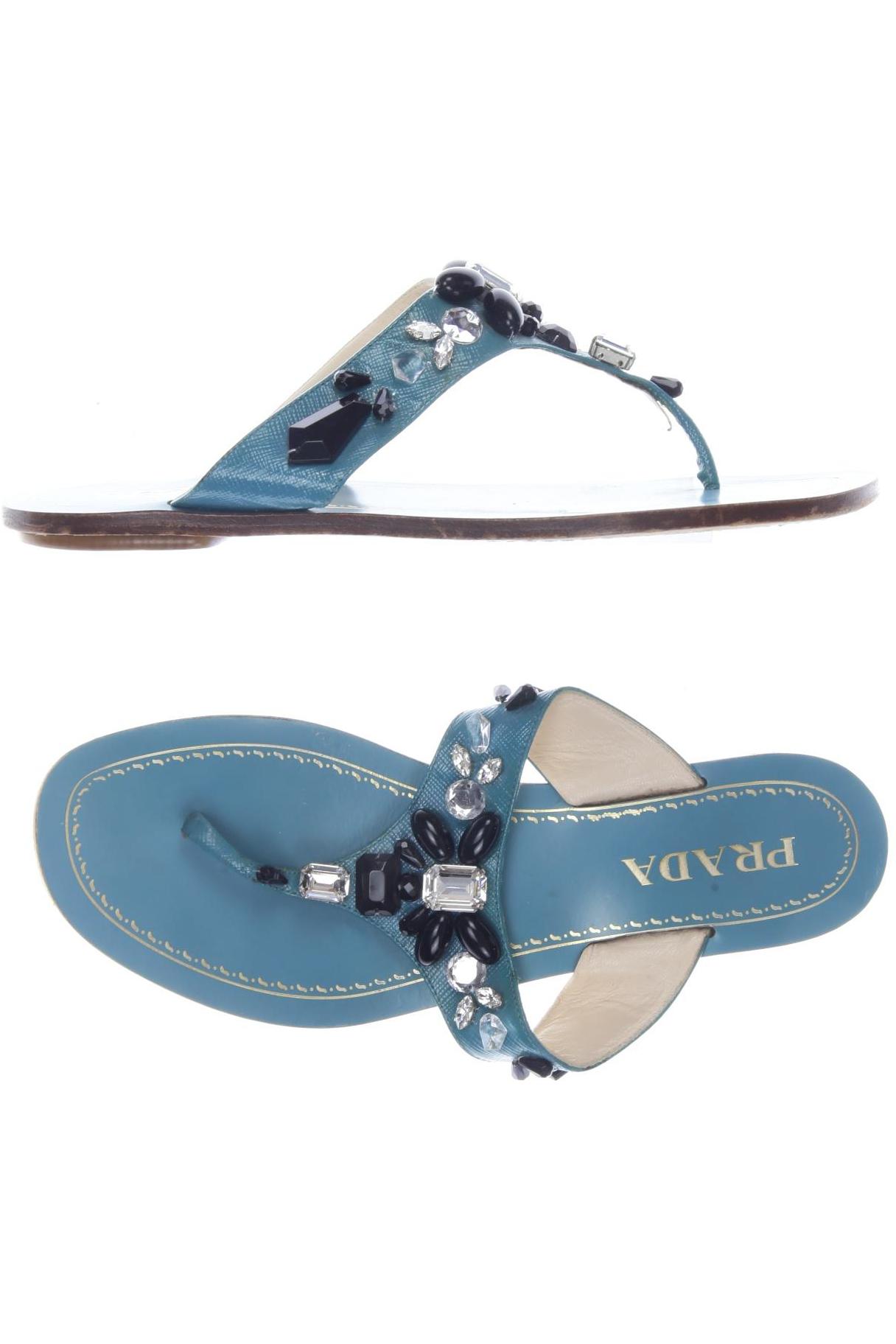 

Prada Damen Sandale, blau, Gr. 37