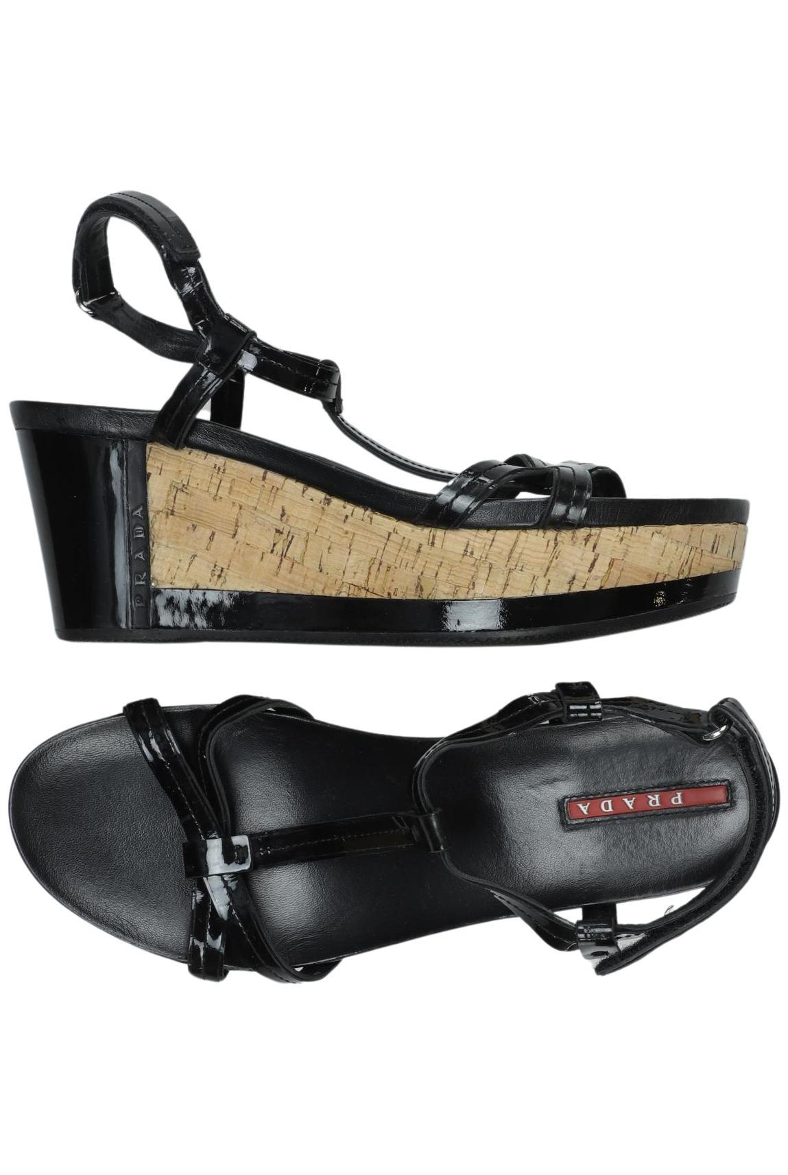 

Prada Damen Sandale, schwarz, Gr. 39