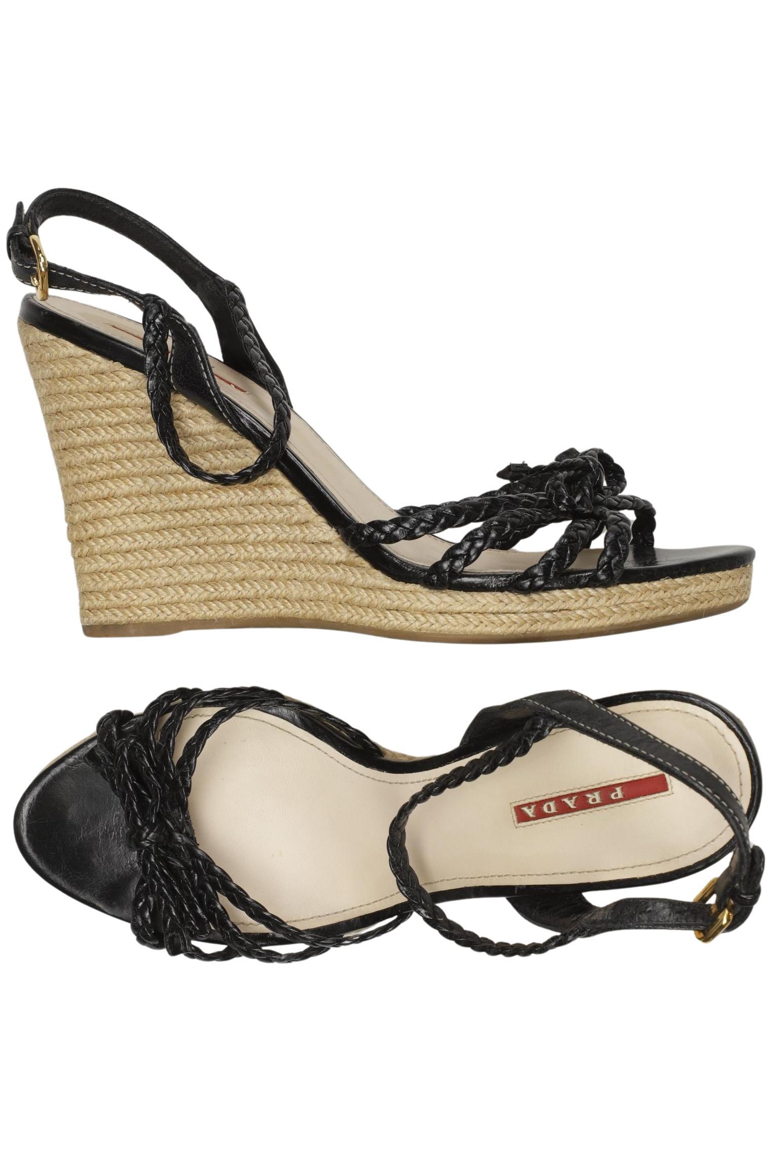 

Prada Damen Sandale, schwarz, Gr. 39.5