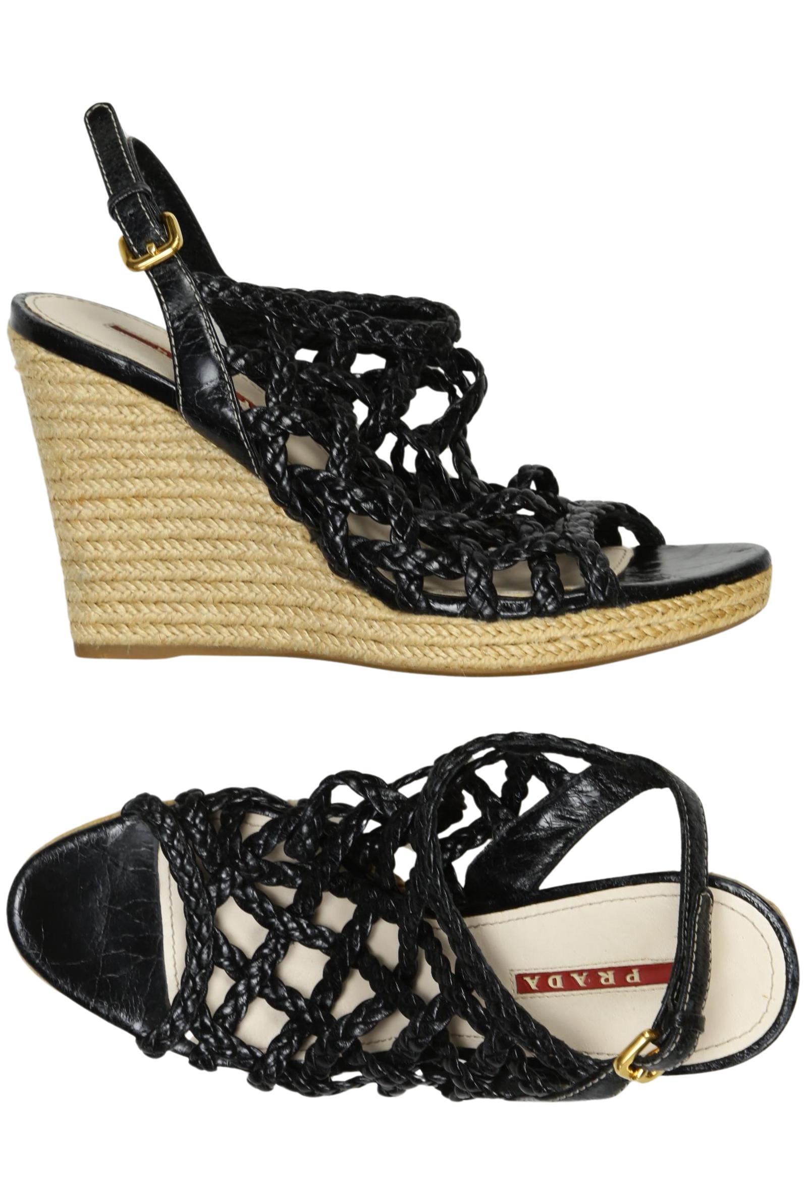 

Prada Damen Sandale, schwarz, Gr. 36