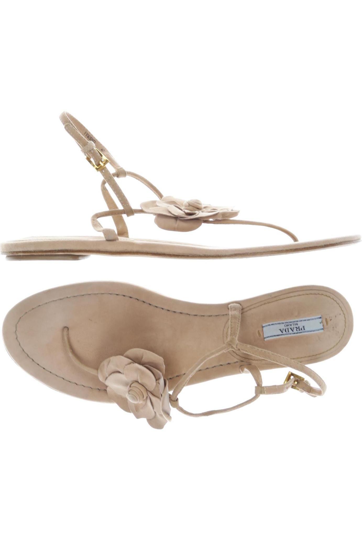 

Prada Damen Sandale, beige, Gr. 40