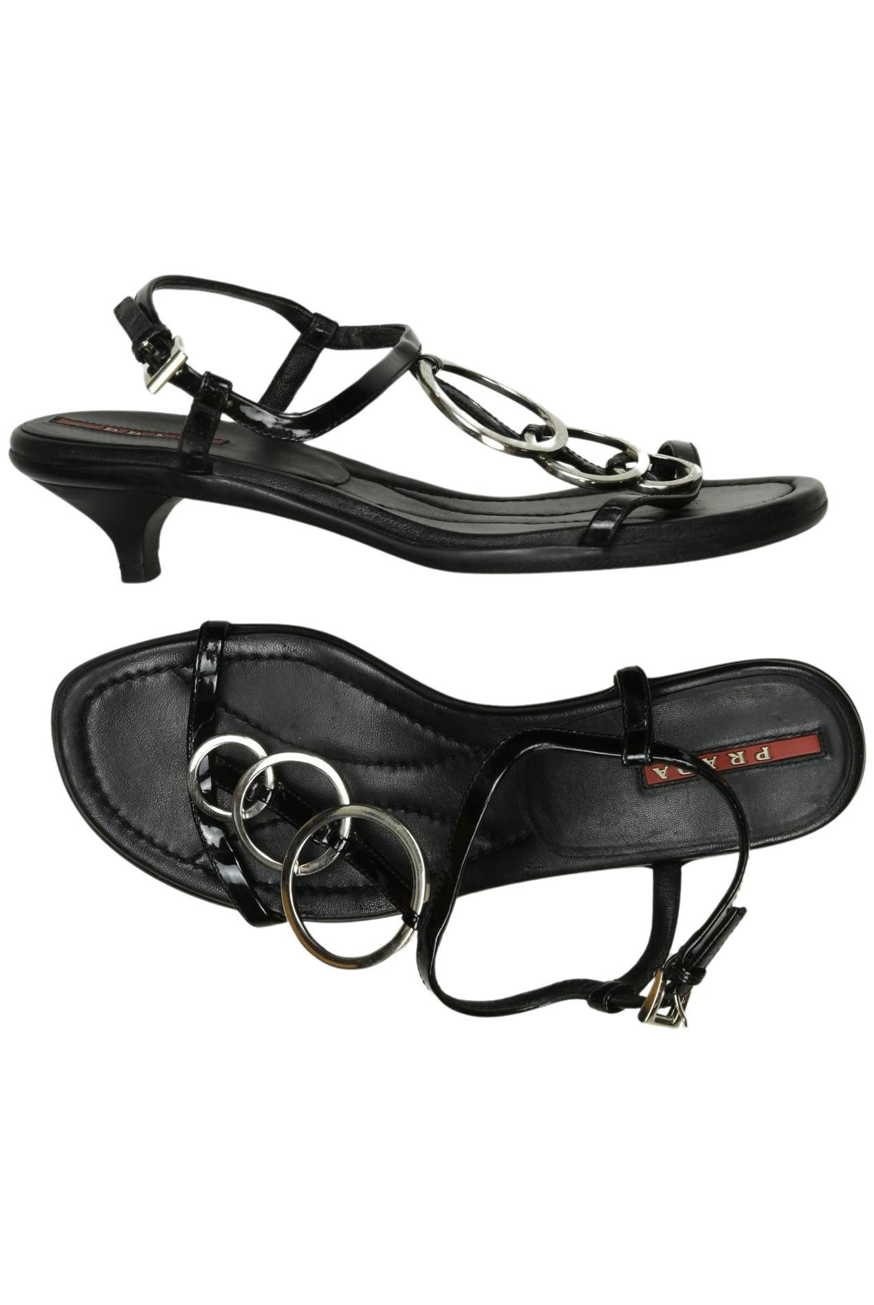 

Prada Damen Sandale, schwarz, Gr. 38