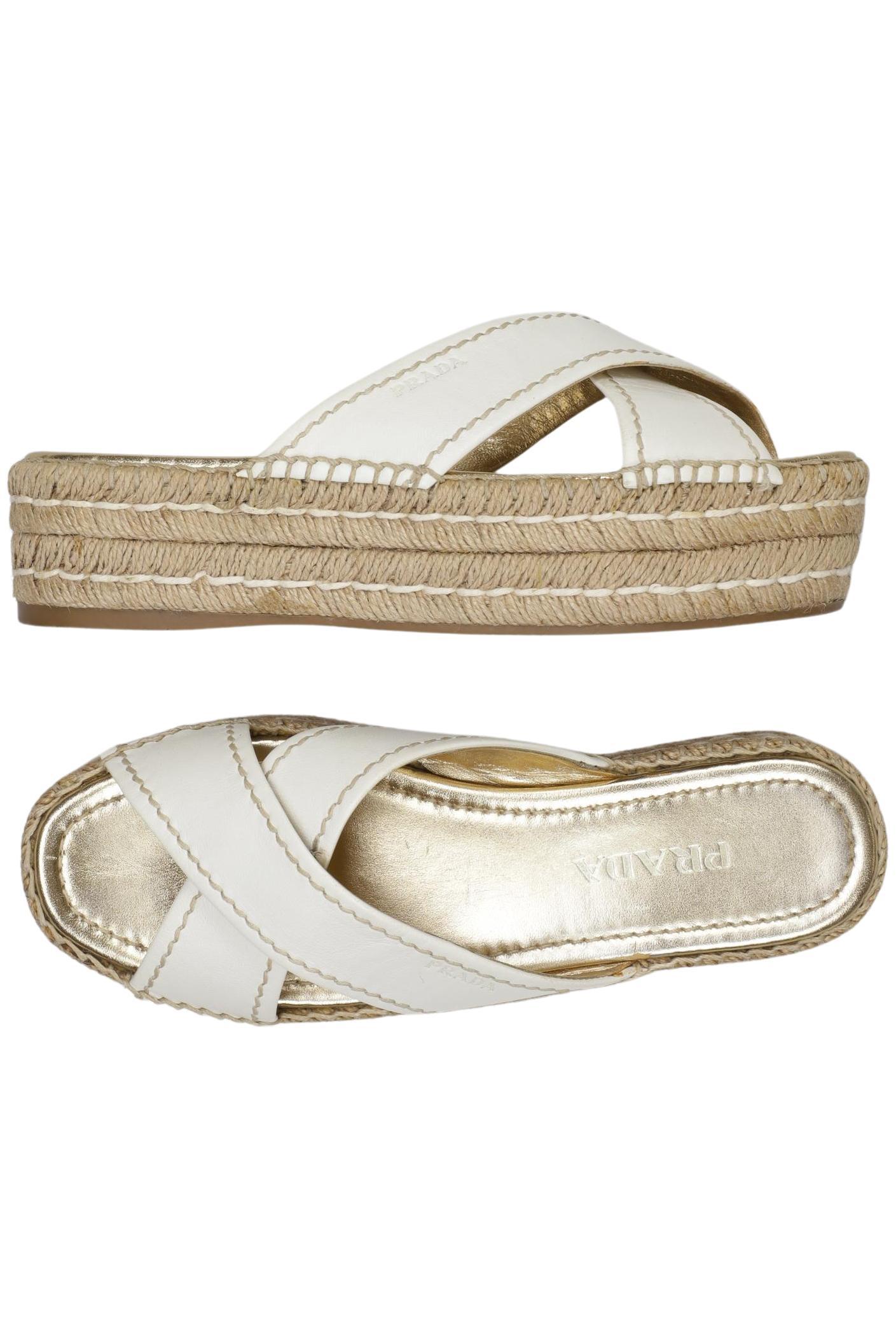 

Prada Damen Sandale, weiß, Gr. 37