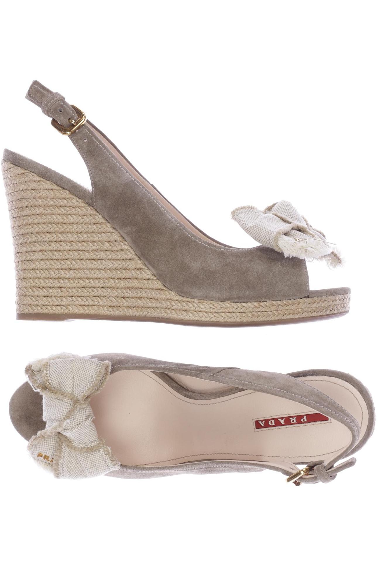 

Prada Damen Sandale, beige, Gr. 41.5