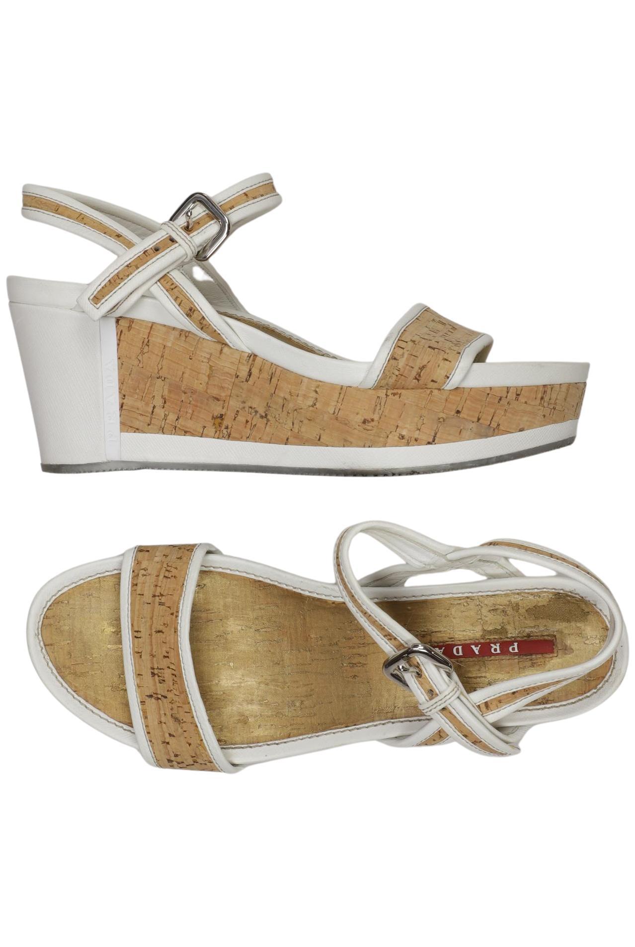 

Prada Damen Sandale, weiß, Gr. 38.5