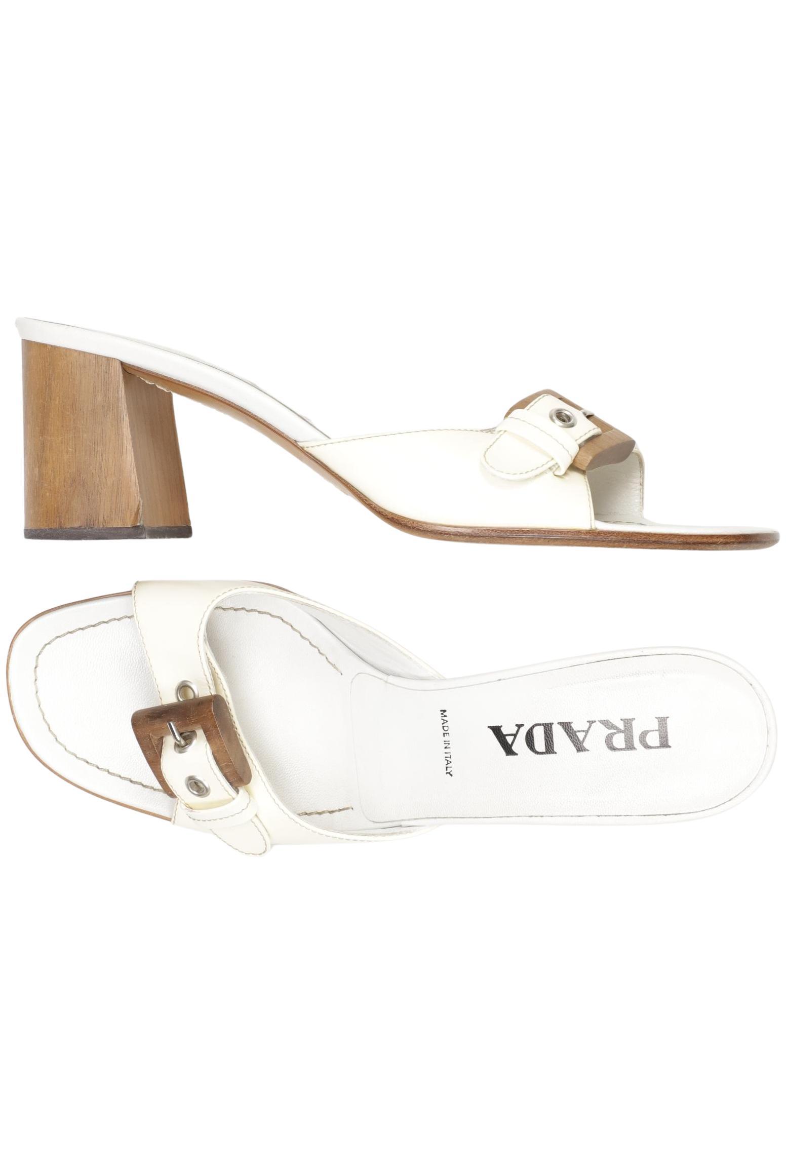 

Prada Damen Sandale, cremeweiß, Gr. 40.5
