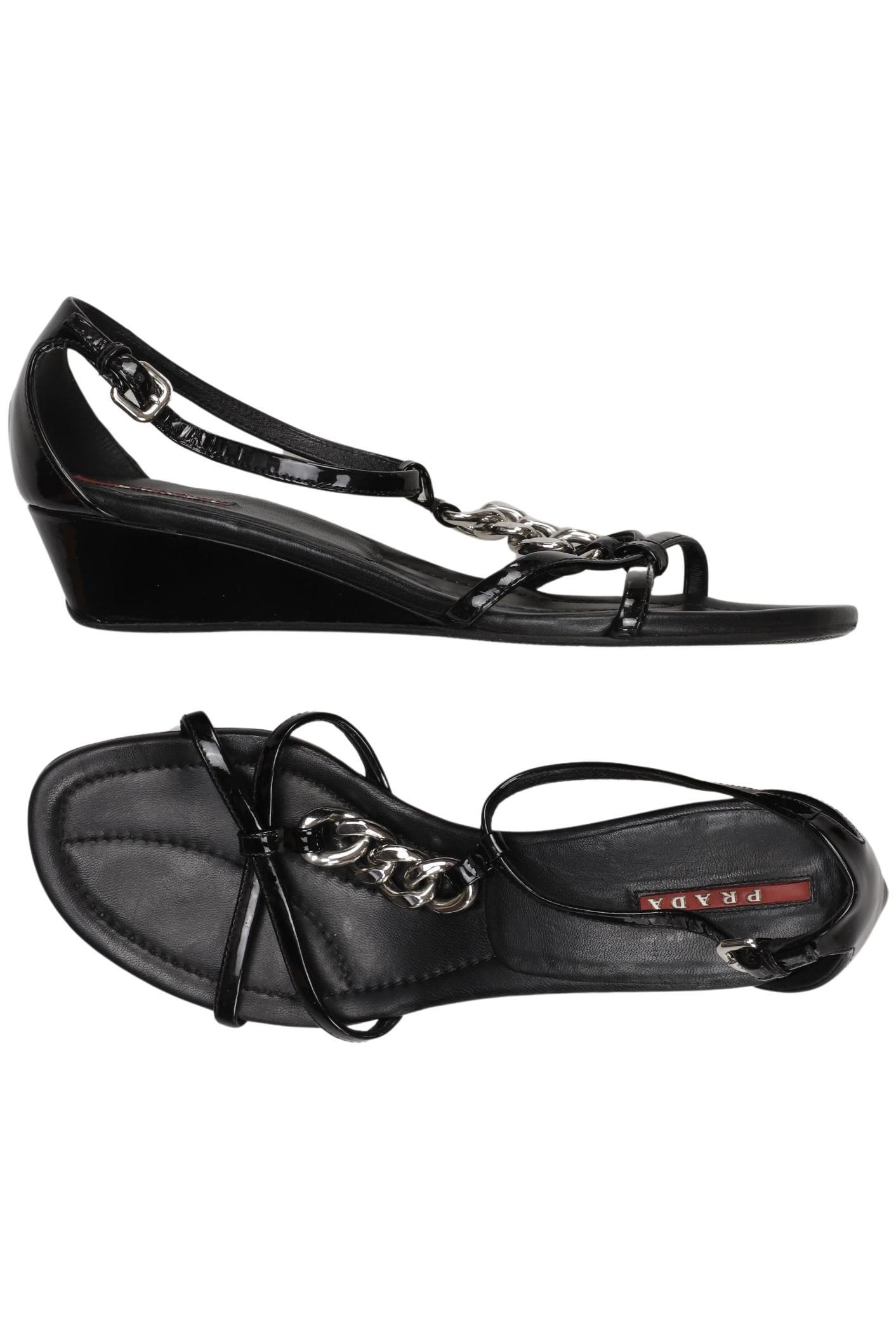 

Prada Damen Sandale, schwarz, Gr. 39.5