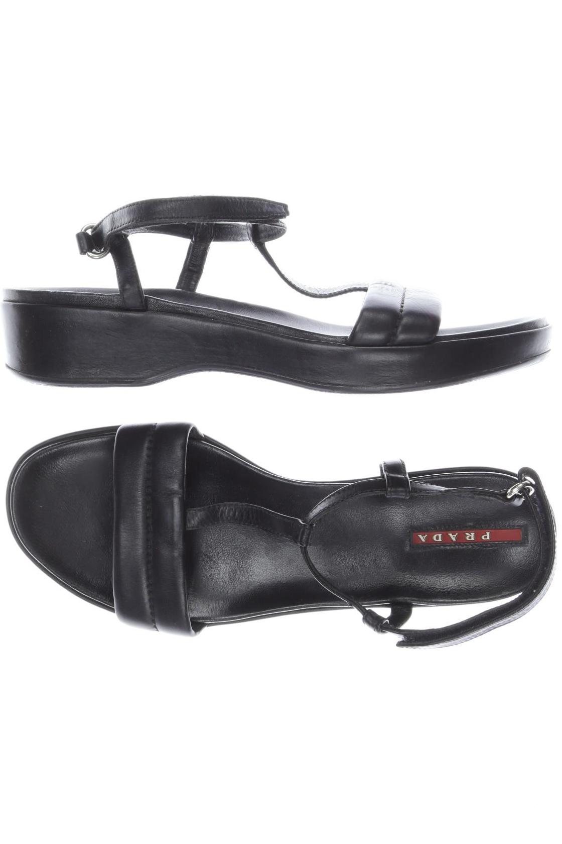 

Prada Damen Sandale, schwarz, Gr. 39.5