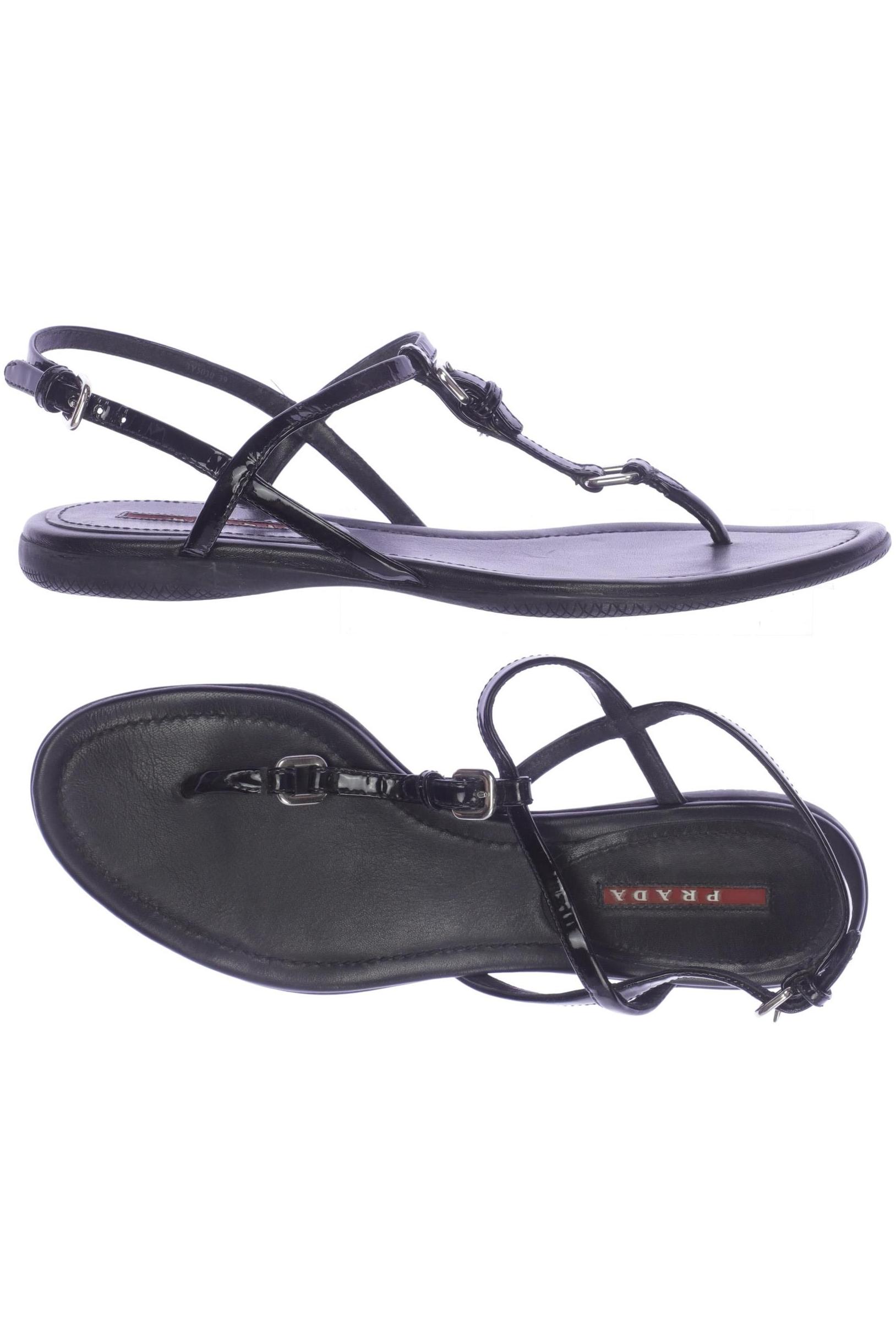 

Prada Damen Sandale, schwarz, Gr. 39
