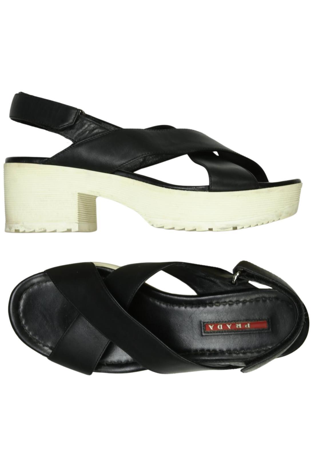 

Prada Damen Sandale, schwarz, Gr. 38.5