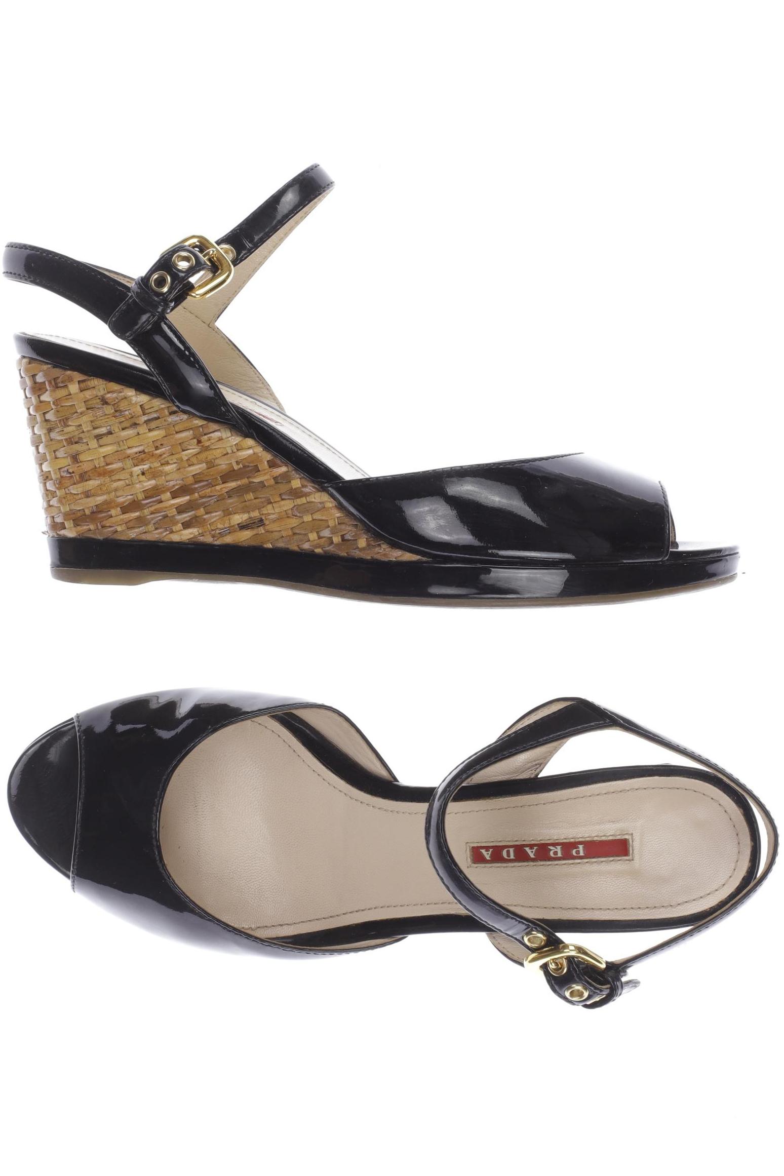 

Prada Damen Sandale, schwarz, Gr. 39