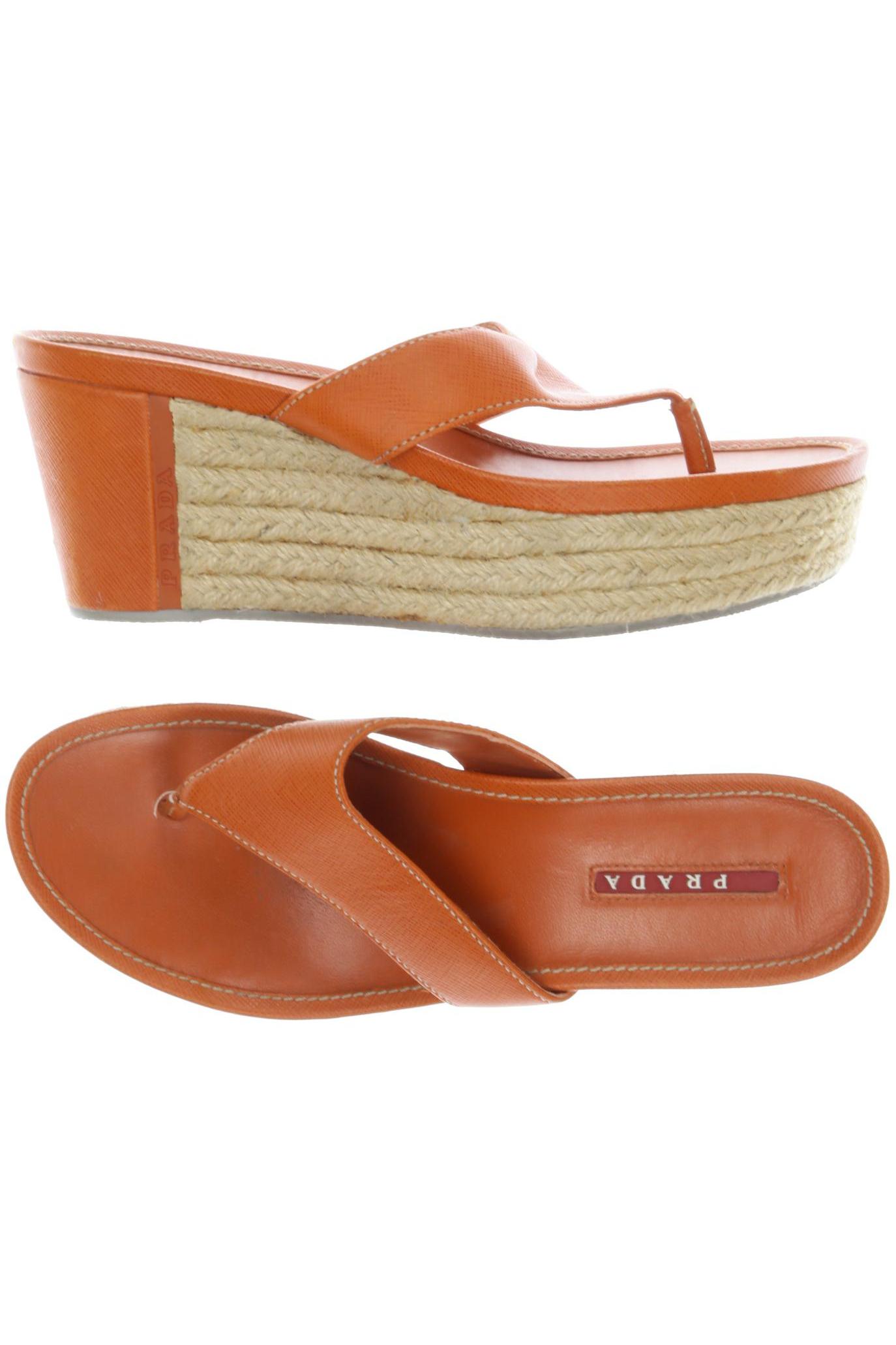 

Prada Damen Sandale, orange, Gr. 38