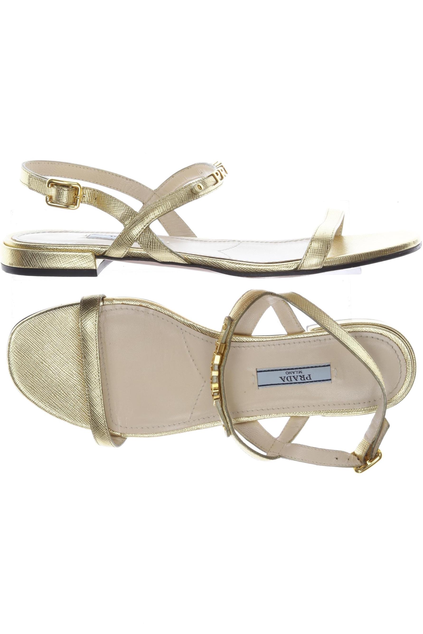 

Prada Damen Sandale, gold, Gr. 37.5