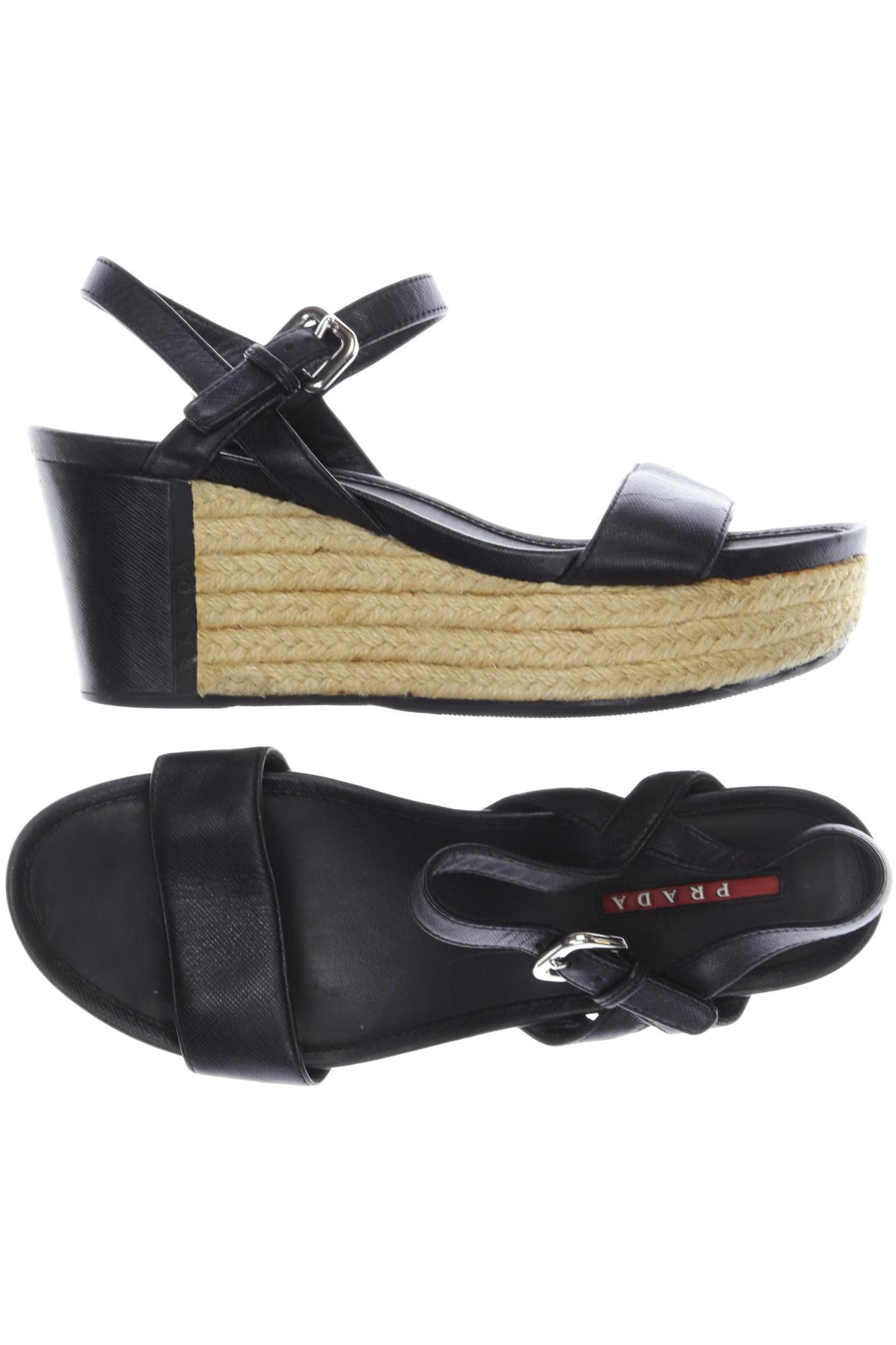 

Prada Damen Sandale, schwarz, Gr. 39