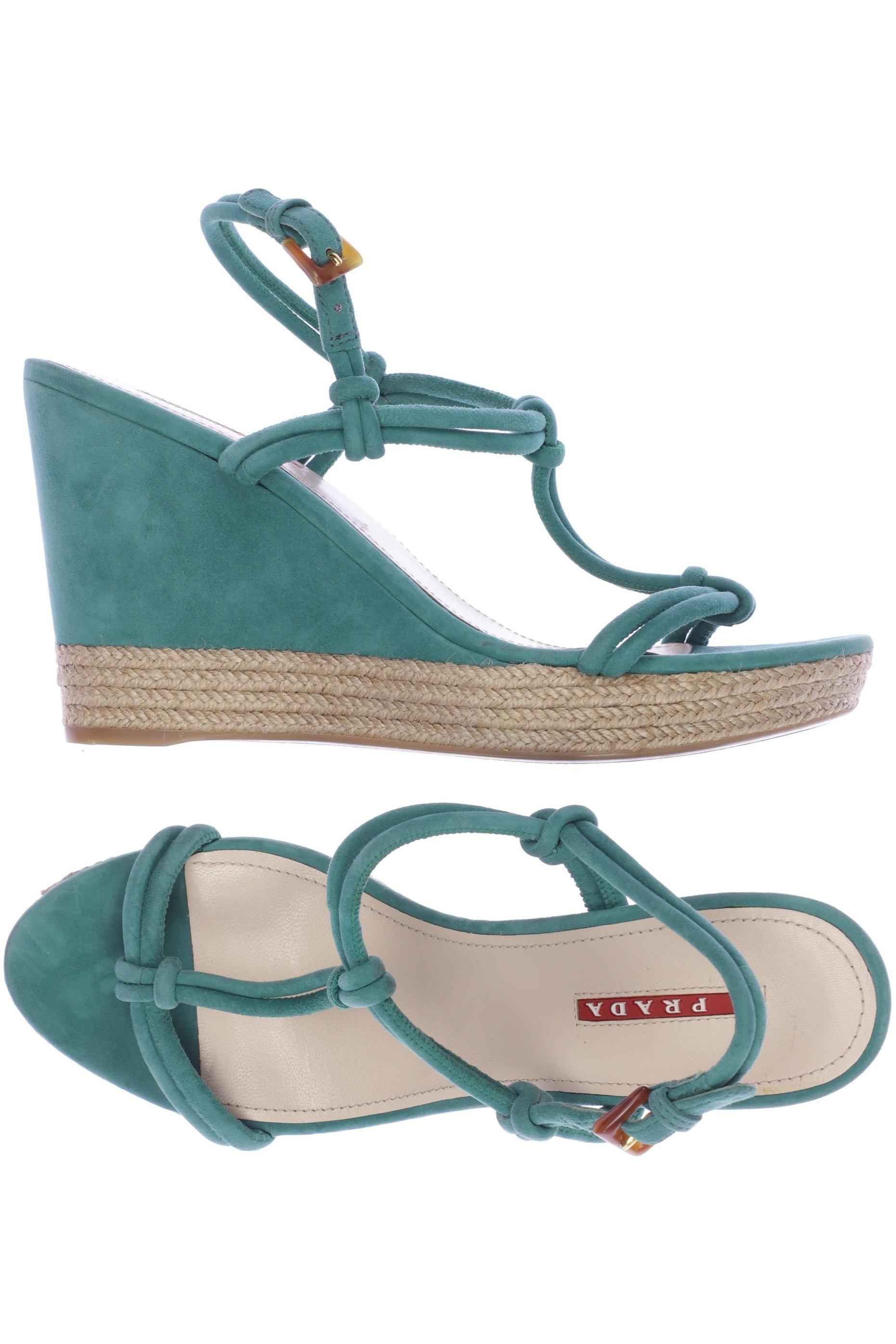 

Prada Damen Sandale, grün, Gr. 40.5