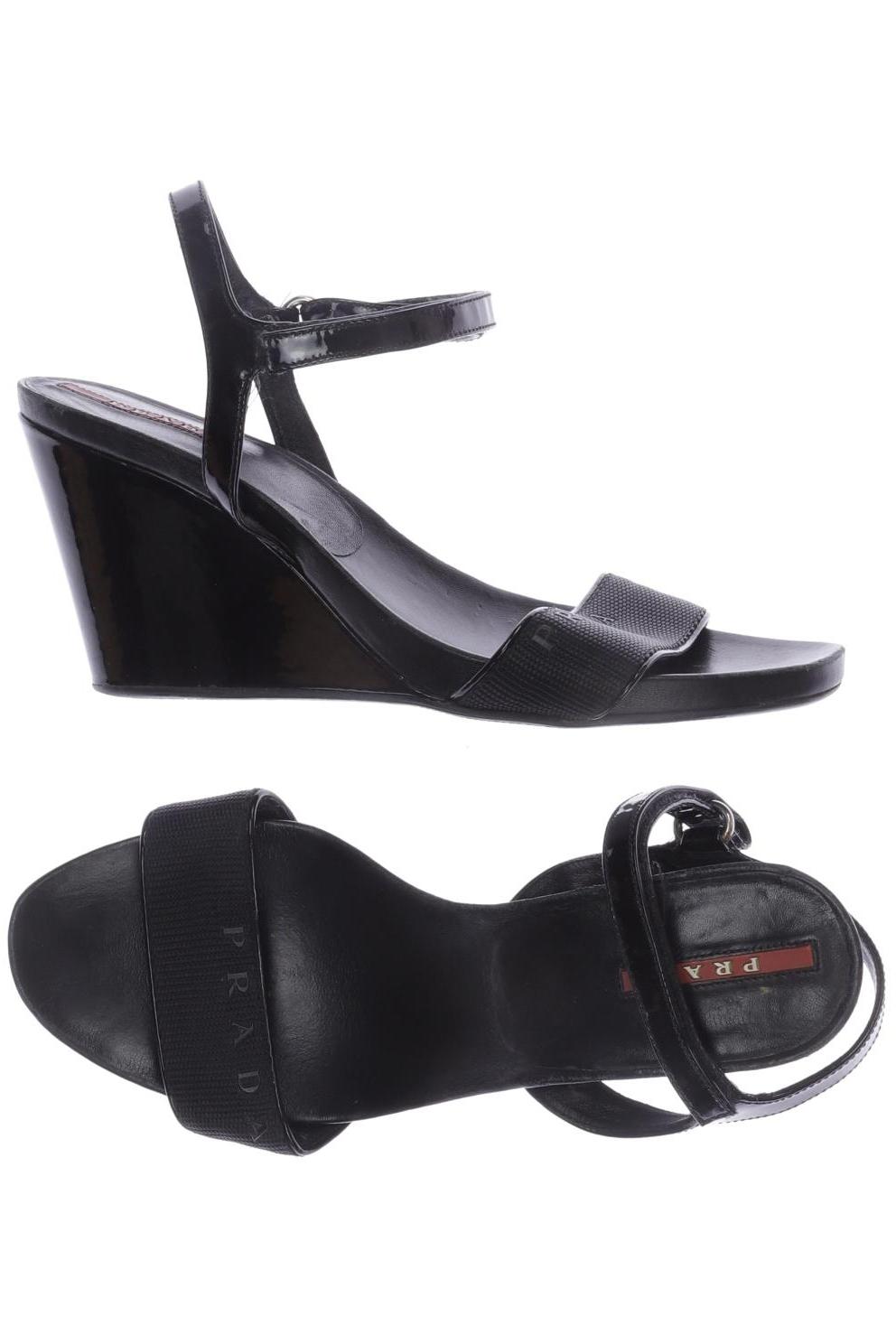 

Prada Damen Sandale, schwarz, Gr. 37