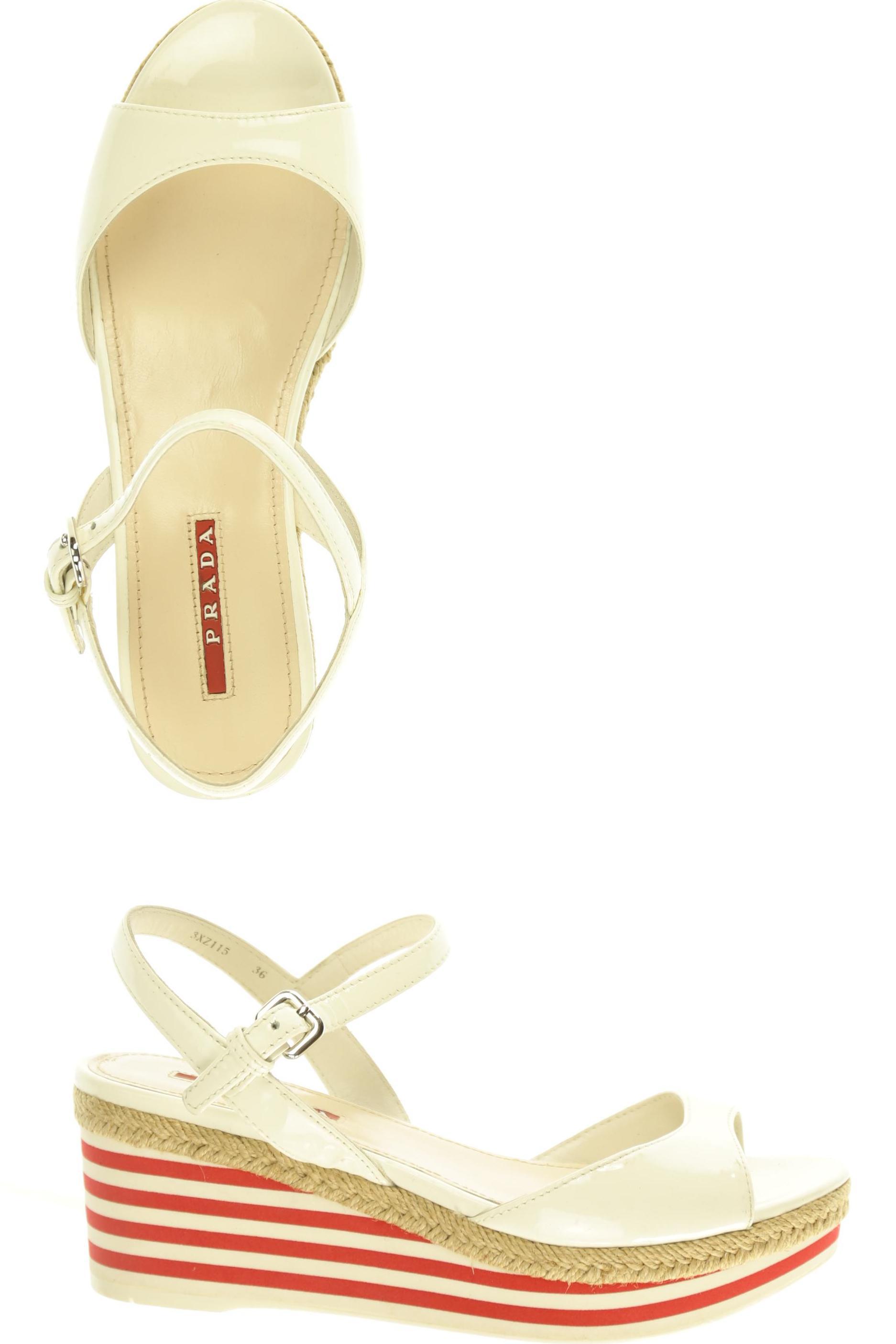 

Prada Damen Sandale, weiß, Gr. 36