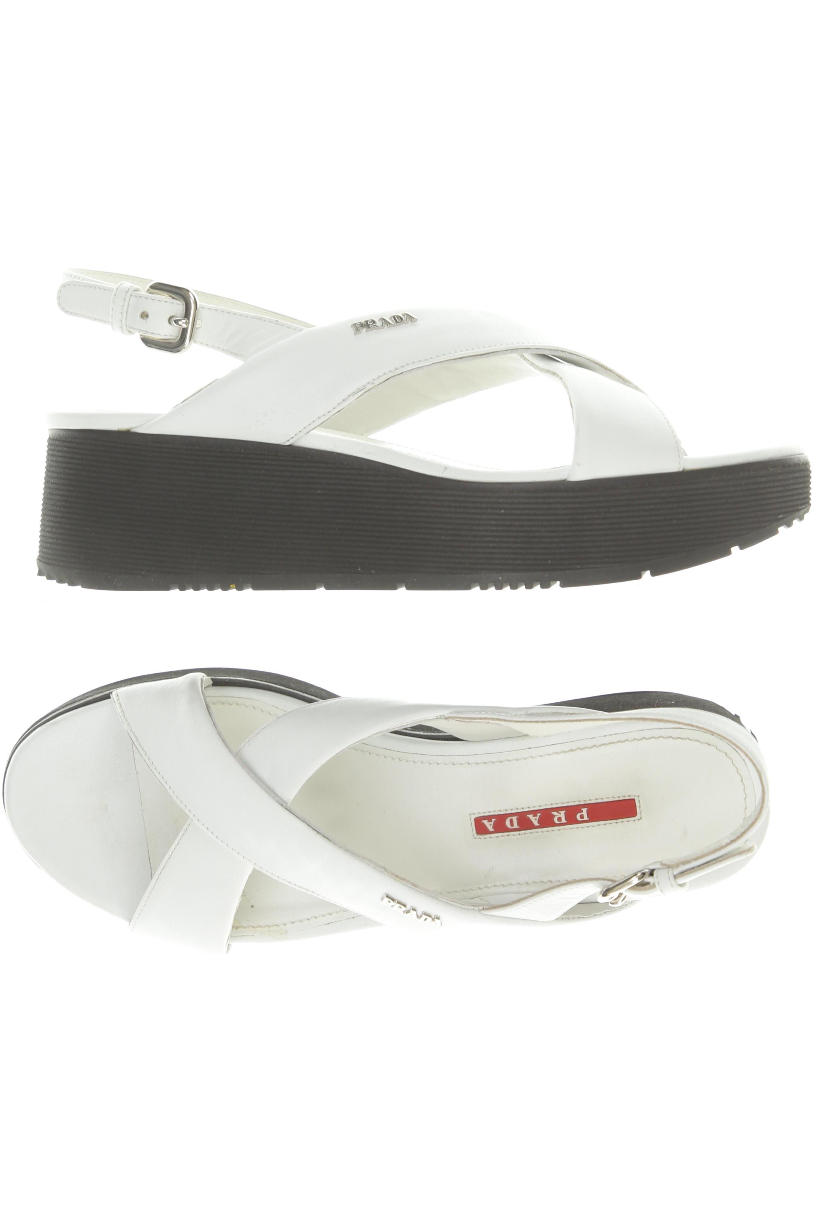 

Prada Damen Sandale, weiß, Gr. 38