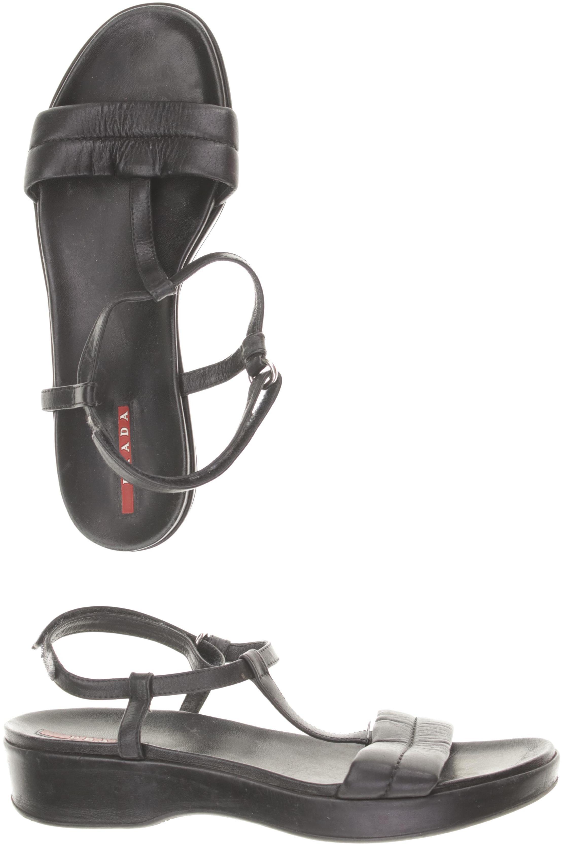 

Prada Damen Sandale, schwarz, Gr. 39