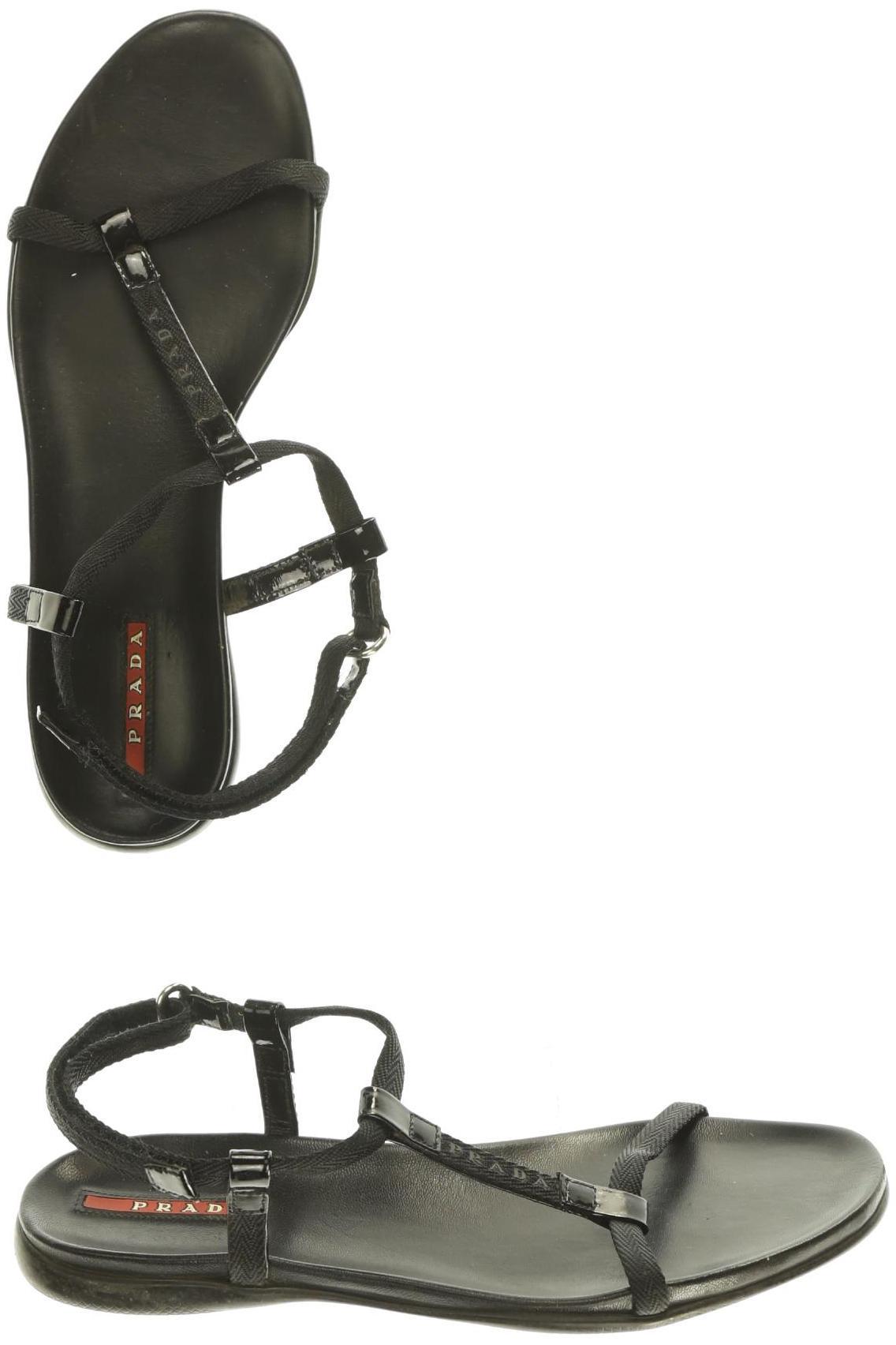

Prada Damen Sandale, schwarz, Gr. 38