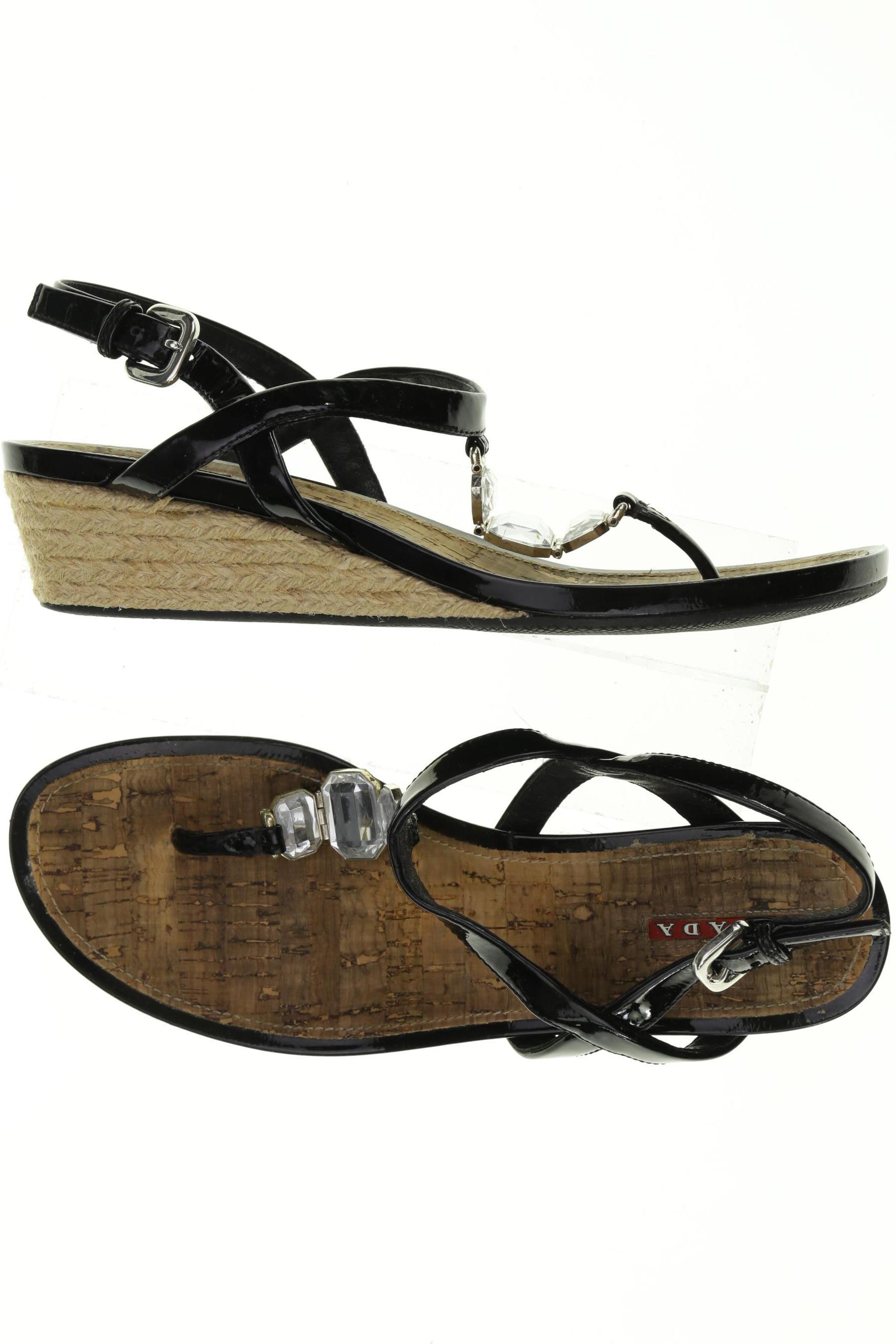 

Prada Damen Sandale, schwarz, Gr. 38