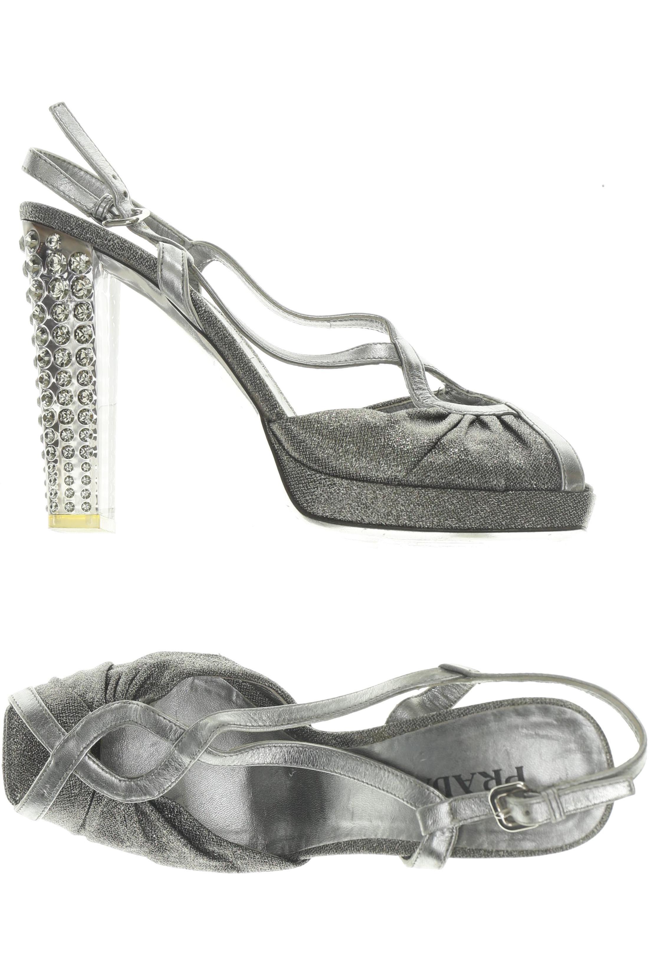 

Prada Damen Sandale, grau, Gr. 40