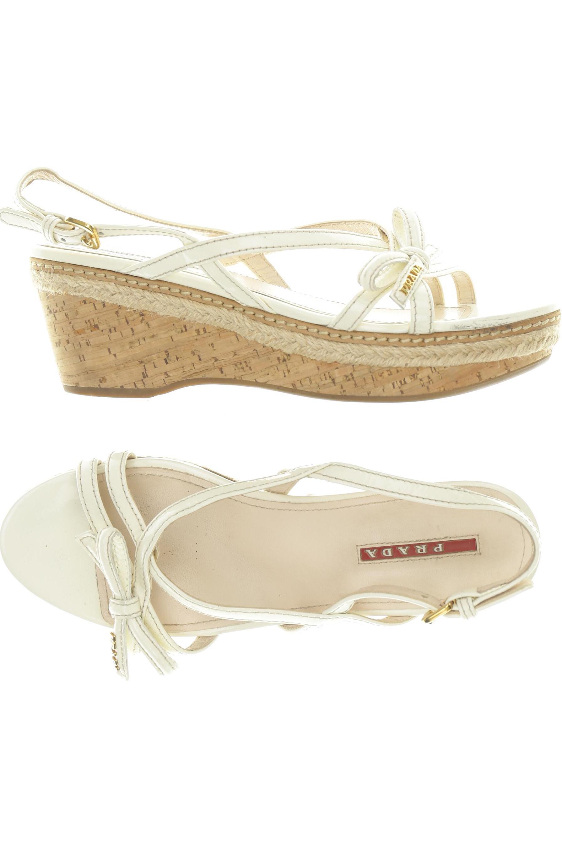 

Prada Damen Sandale, weiß, Gr. 37.5