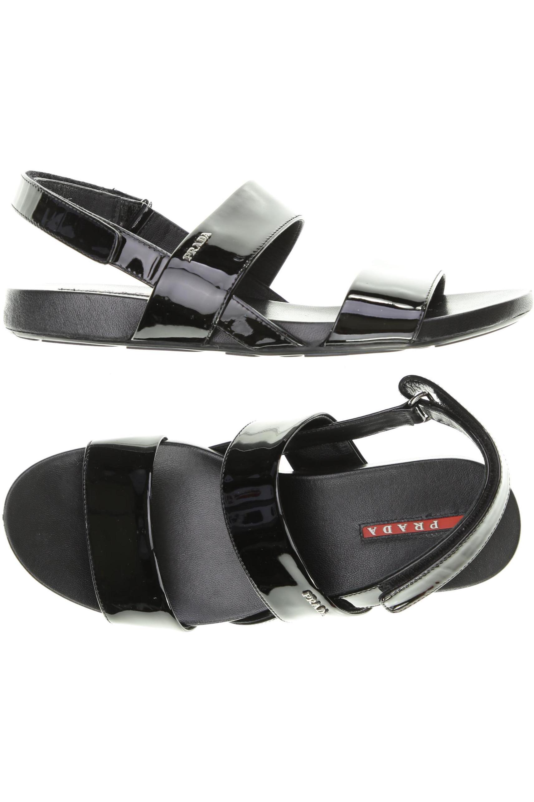 

Prada Damen Sandale, schwarz, Gr. 38.5