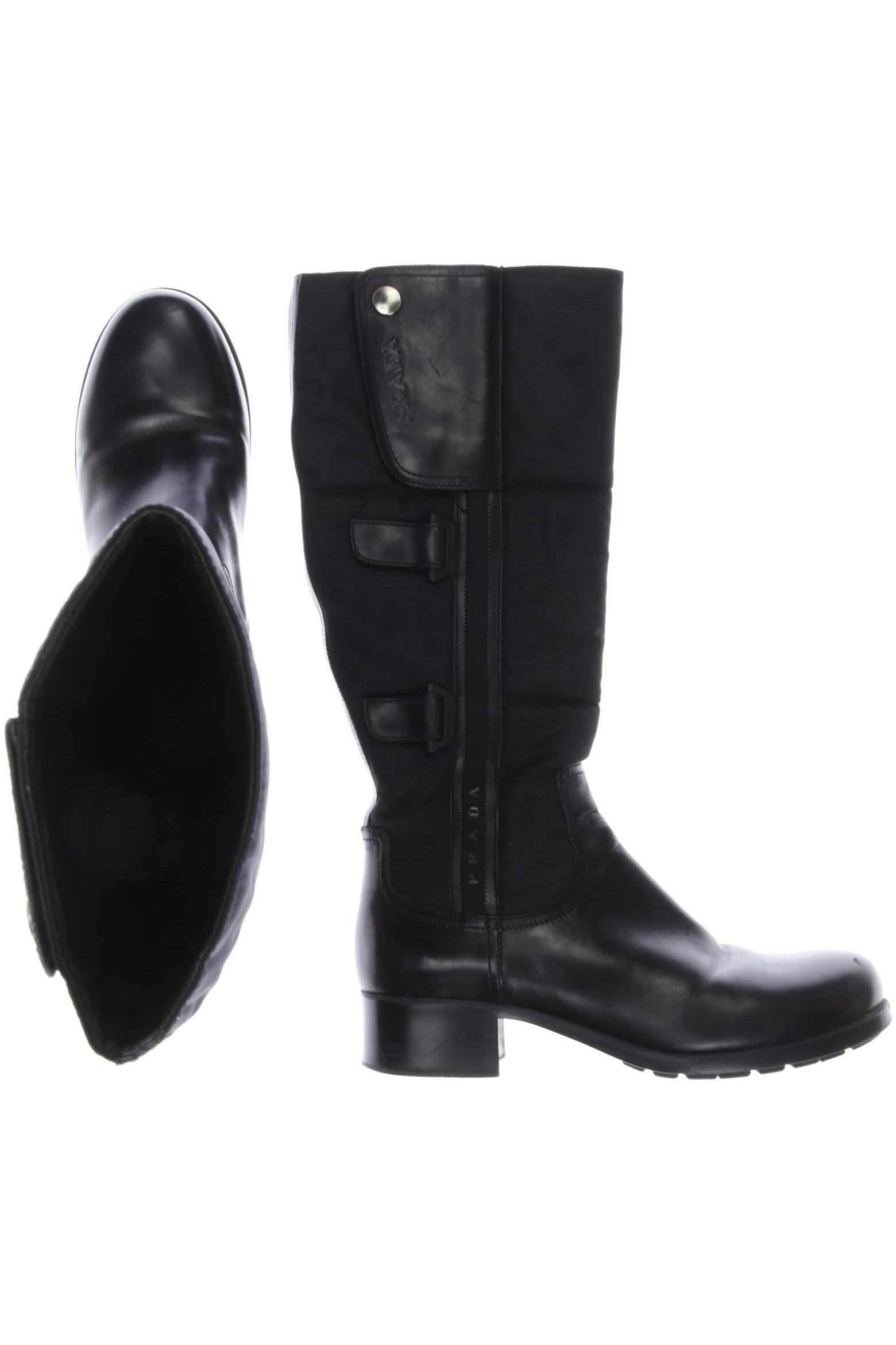 

Prada Damen Stiefel, schwarz, Gr. 39.5