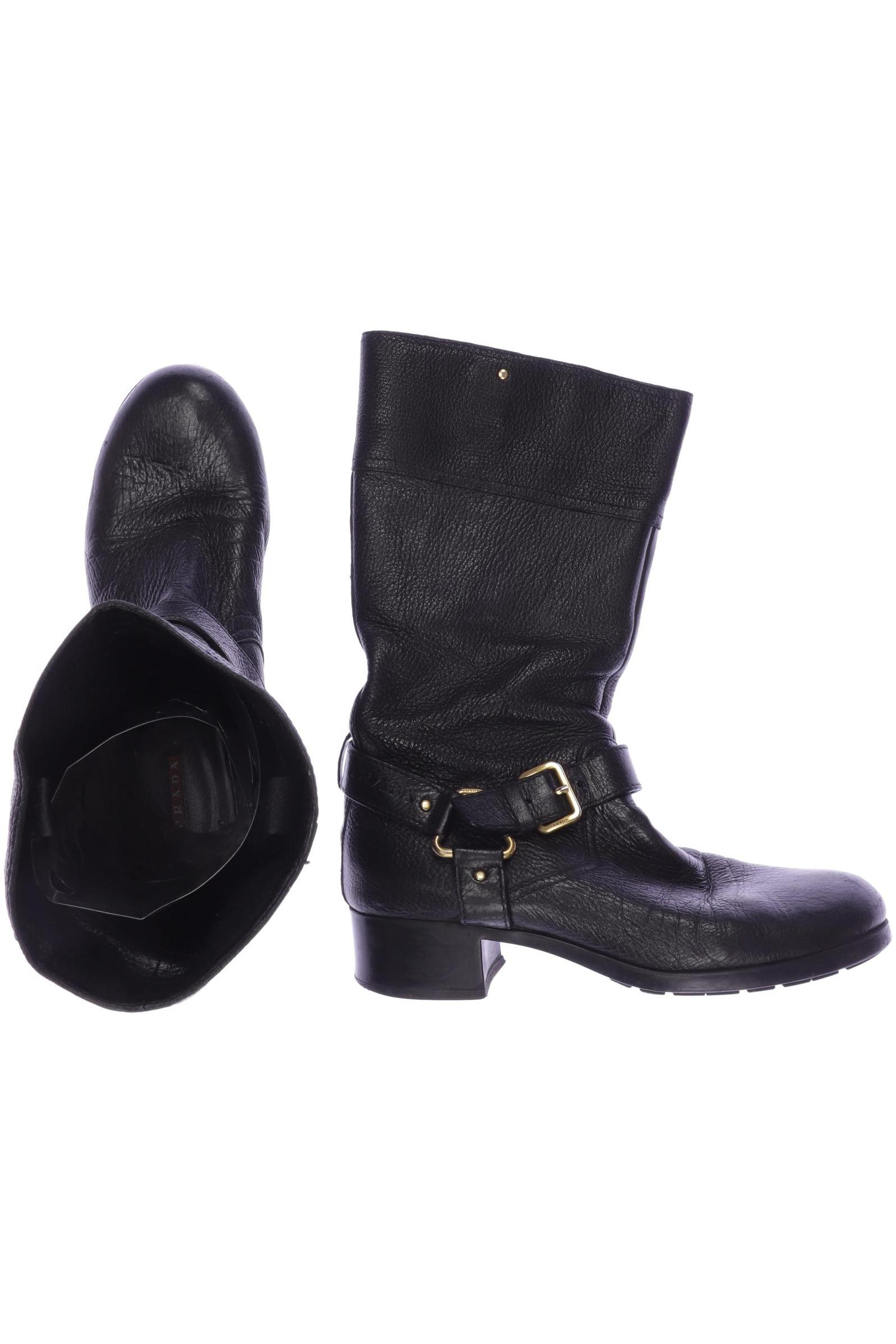 

Prada Damen Stiefel, schwarz, Gr. 39