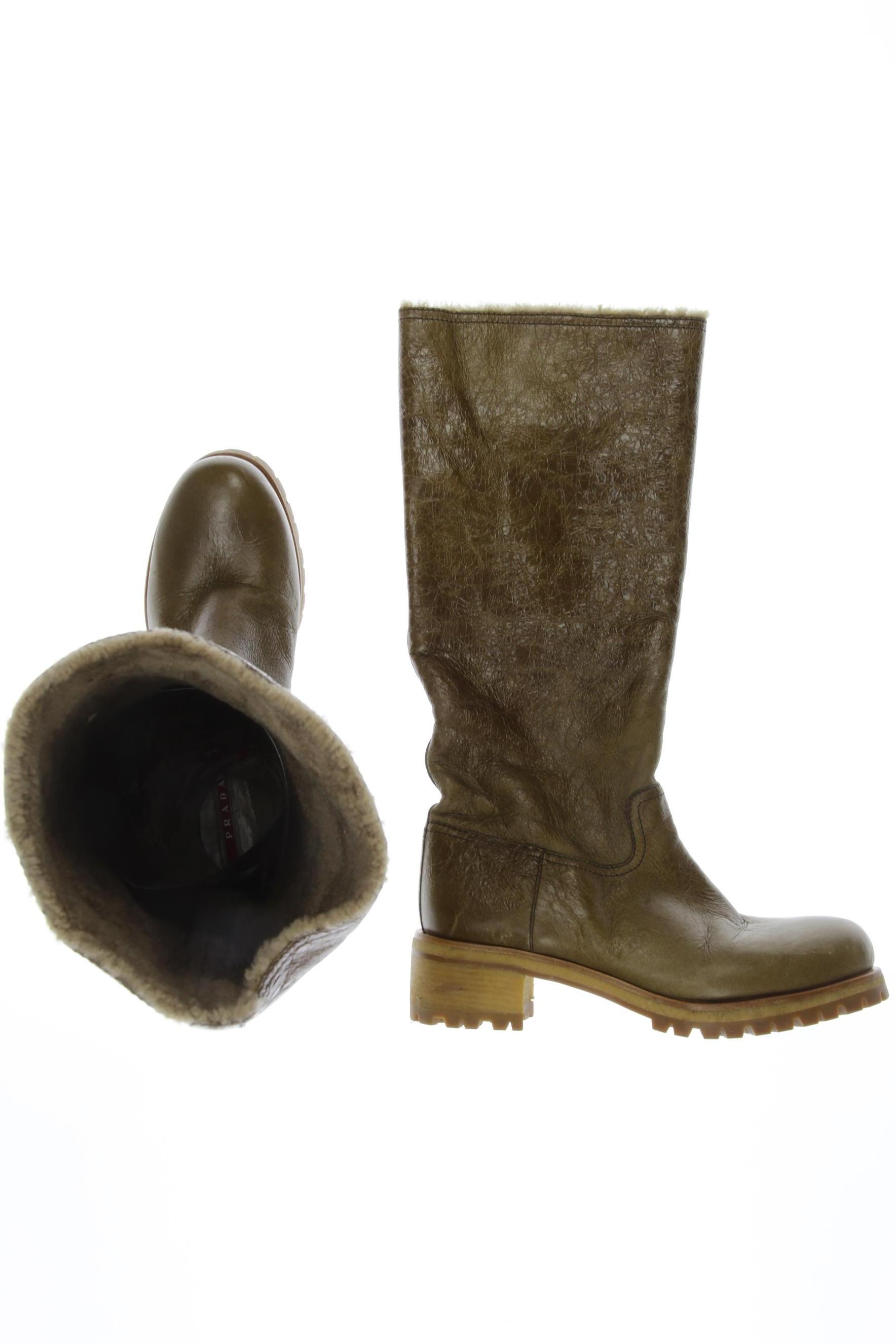 

Prada Damen Stiefel, beige, Gr. 39
